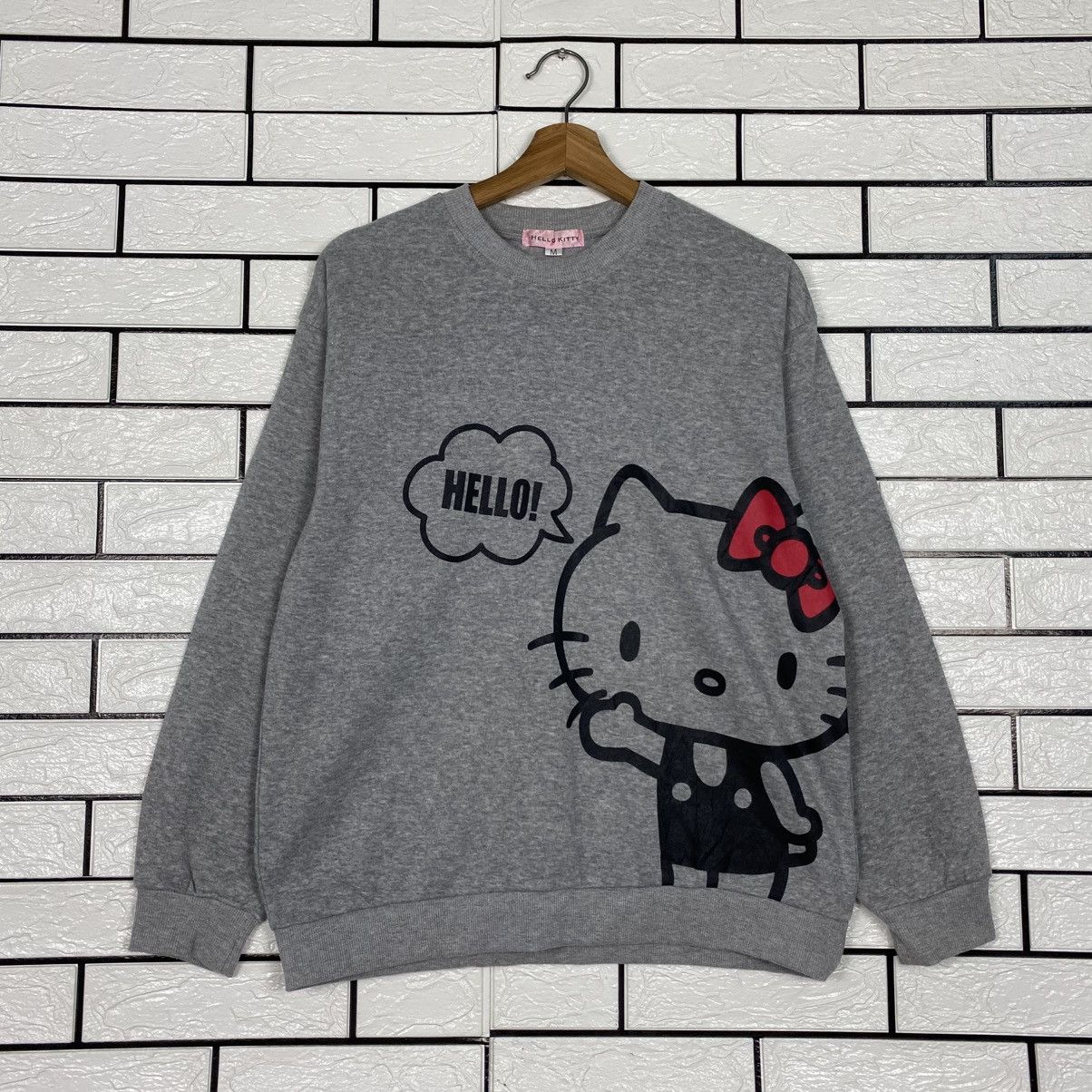 Japanese Brand 📌Vintage Sweatshirt Hello Kitty Big Logo Size US M / EU 48-50 / 2 - 2 Thumbnail