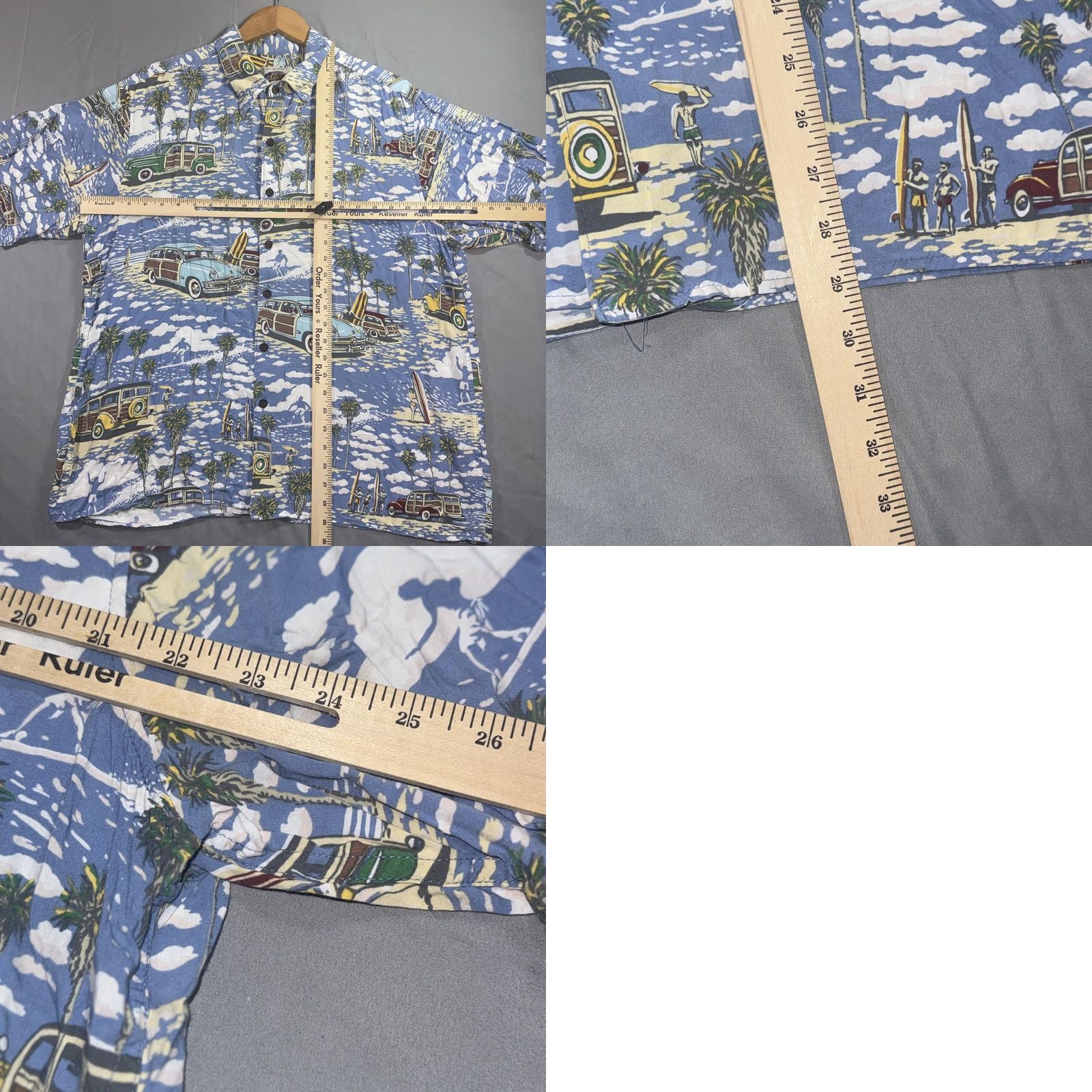 Reyn Spooner VINTAGE Reyn Spooner Shirt Mens XL Blue Art Of Eddy Y Surf Woody Hawaiian 90s Size US XL / EU 56 / 4 - 8 Thumbnail