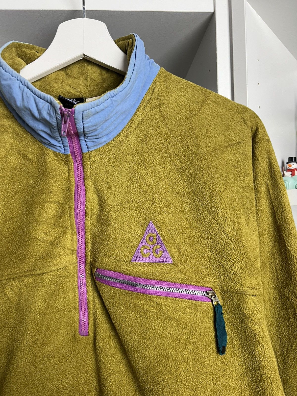 Nike ACG × Vintage RARE! Vintage 80s NIKE ACG 1/4 zip fleece sweatshirt gorpcore Size US L / EU 52-54 / 3 - 5 Thumbnail