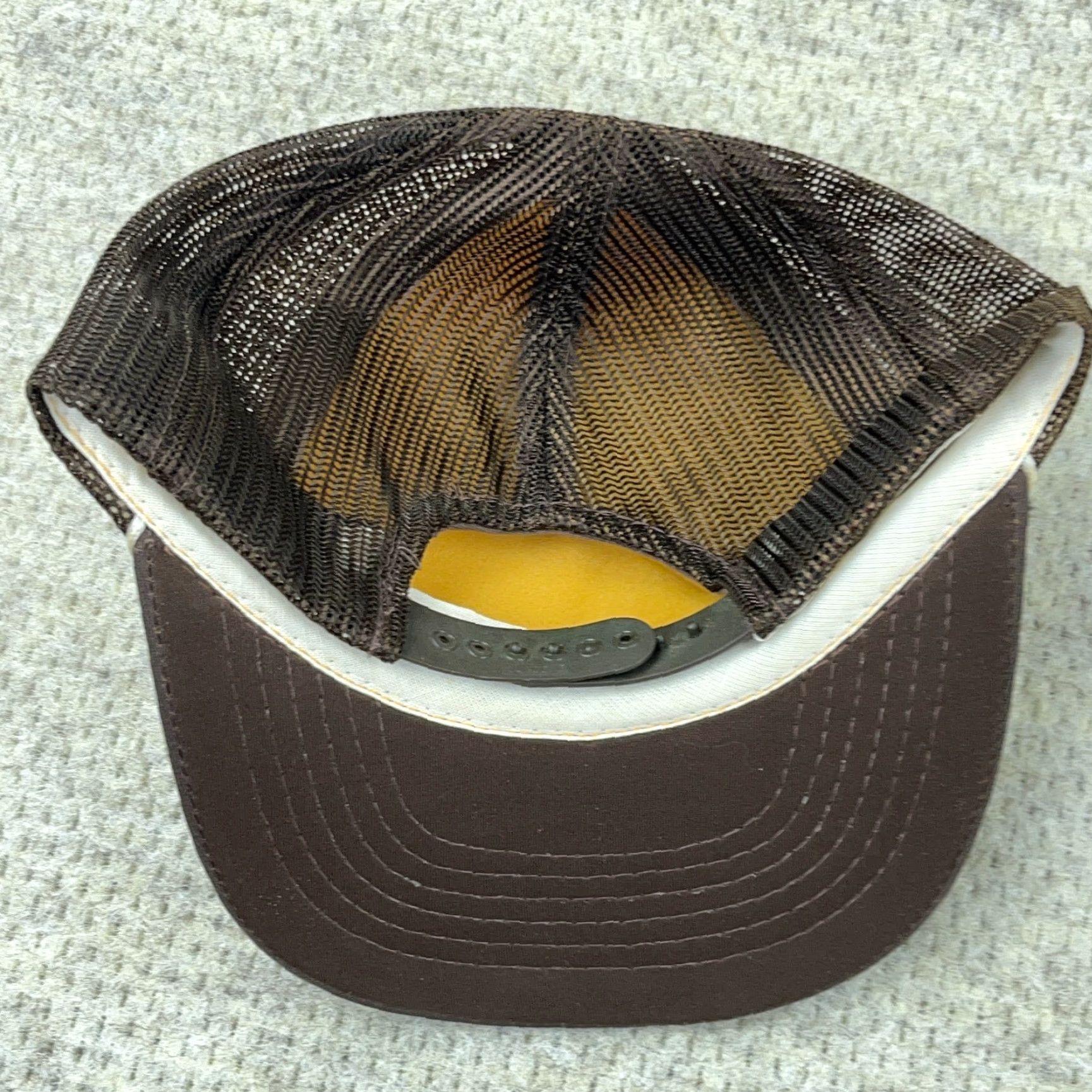 Vintage VINTAGE OreIda Trucker Hat Cap Snapback Brown Yellow 80s 90s Size ONE SIZE - 3 Thumbnail