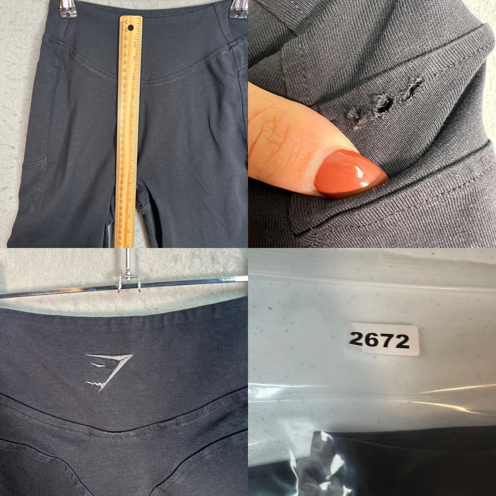 Gymshark Gymshark Leggings Women's XS Black Stretchy High-Waist Yoga Gym Athletic Skinny Inseam 31 in Size 26" / US 2 / IT 38 - 8 Thumbnail