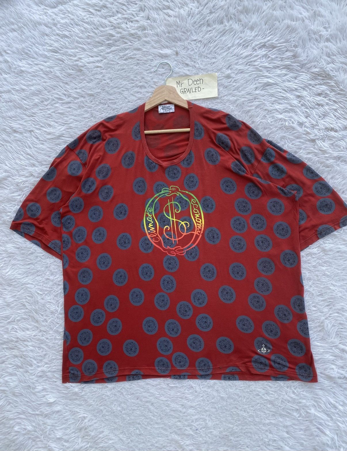 Vivienne Westwood Rare Vivienne Westwood Climate Change Evolution Tshirt Size L / US 10 / IT 46 - 4 Thumbnail