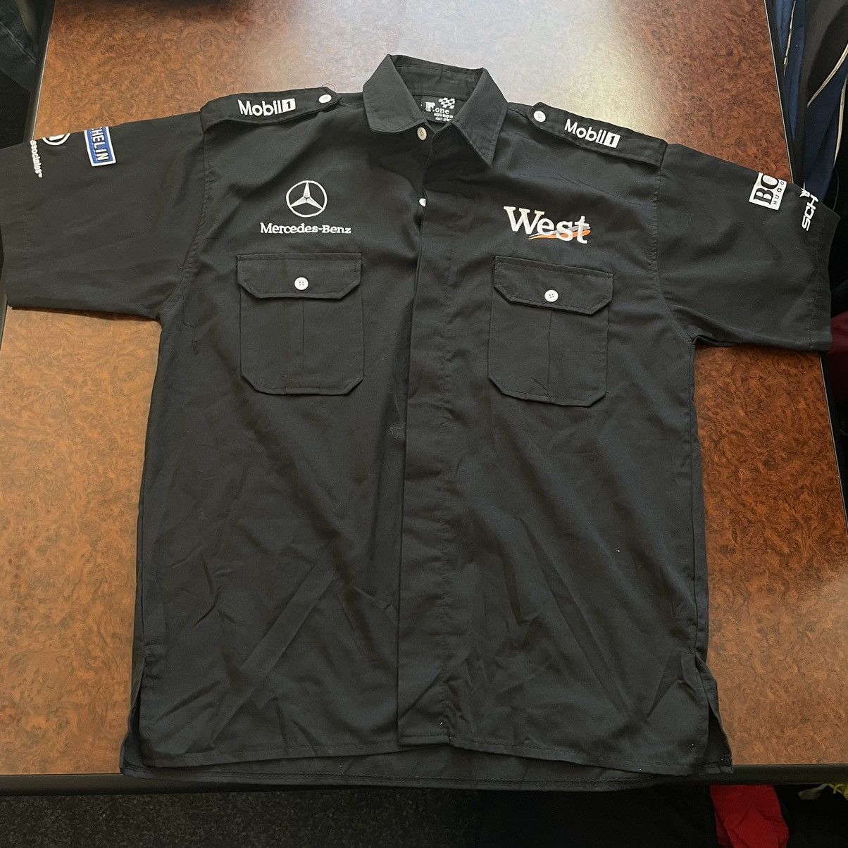 14th Addiction × If Six Was Nine × Mercedes-Benz Mercedes Benz 90s polo tee shirt moto boss OLD cyber racing Size US XL / EU 56 / 4 - 1 Thumbnail