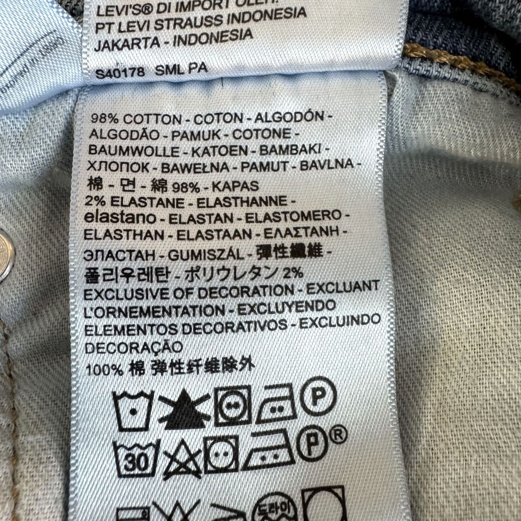 Levi's Levi’s 505 Men’s Jeans 38 x 30 Blue Denim Stretch Mid Rise Straight Leg Size US 38 / EU 54 - 5 Thumbnail