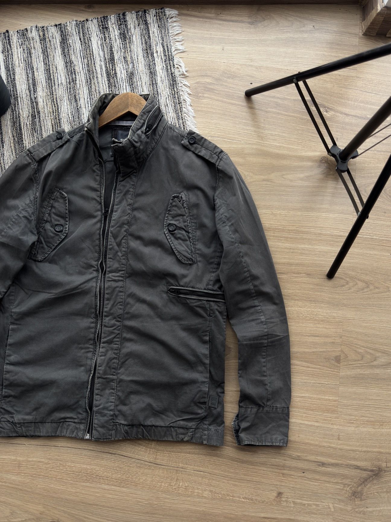 G-Star Vintage G Star Raw Military Gray Army Pocket Zip Jacket L Size US L / EU 52-54 / 3 - 6 Thumbnail