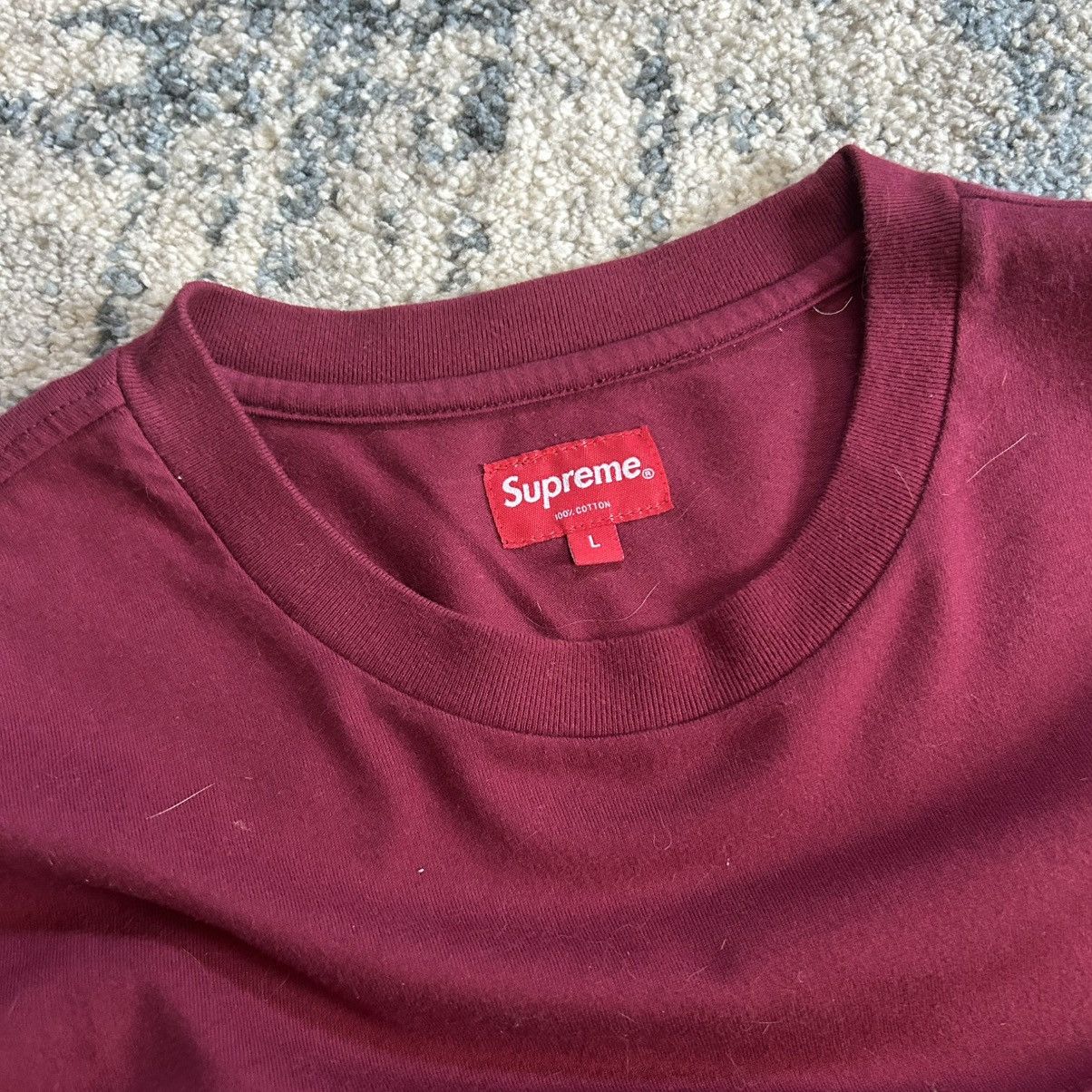 Supreme AUTUMN 2019 MiNDFUCK L/S MAROON OMBRE iNTARSiA STRiPE PATCH Size US L / EU 52-54 / 3 - 9 Thumbnail