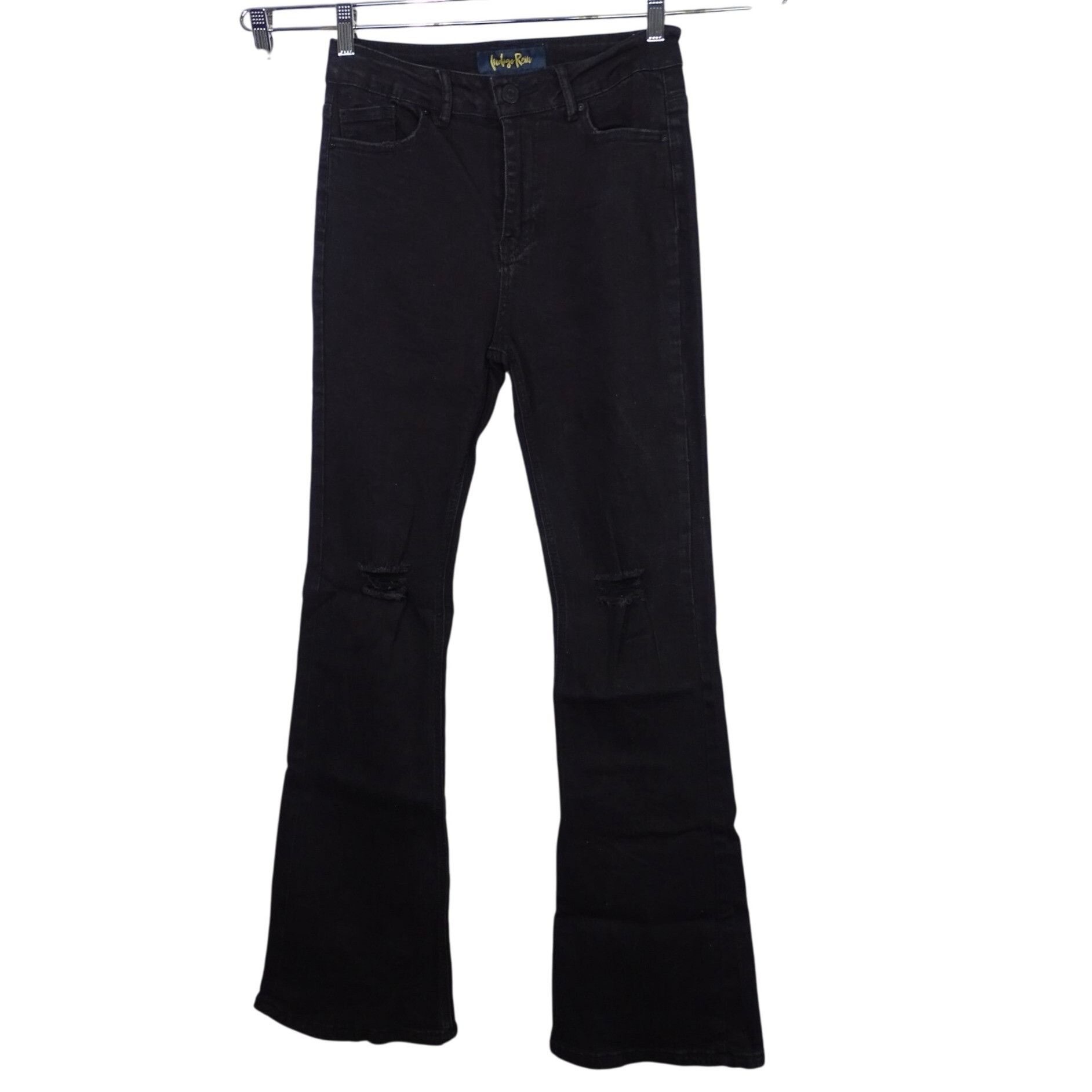 Other Indigo Rein Black Flare Jeans Women Juniors Size 11 Ripped Size 28" / US 6 / IT 42 - 1 Thumbnail
