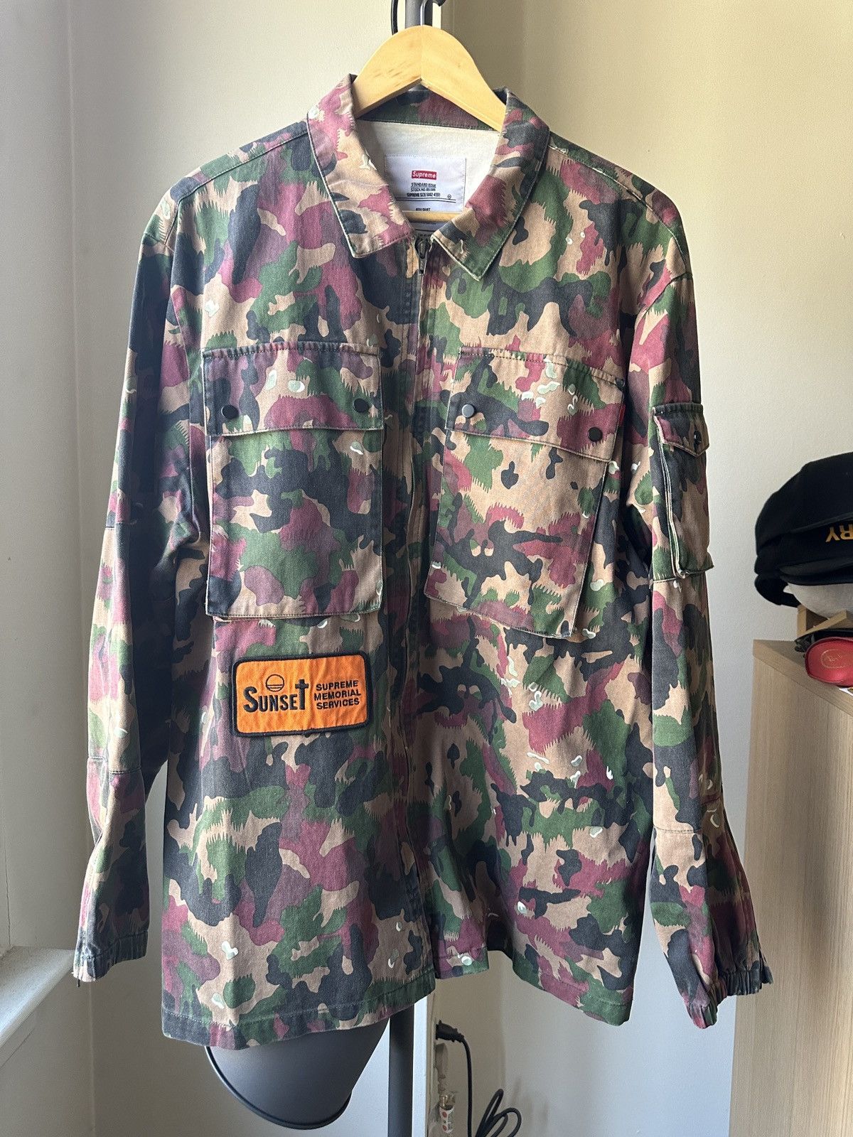 image of Vintage Supreme Bdu Camo Shirt Jacket in Navy, Men's (Size XL)