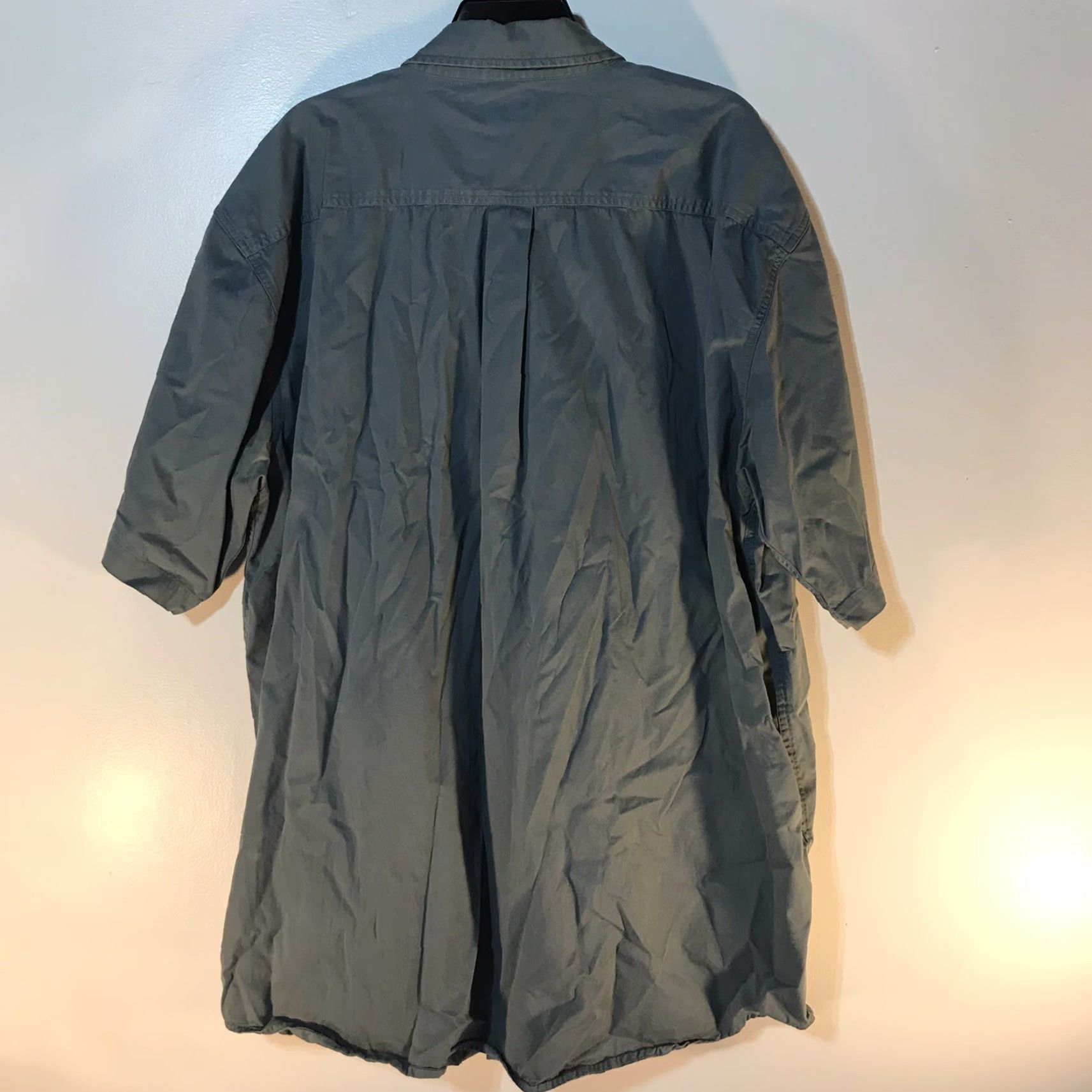 Carhartt Carhartt 100% Cotton Button-Up Shirt Mens 2X Tall Blue Size US XXL / EU 58 / 5 - 3 Thumbnail