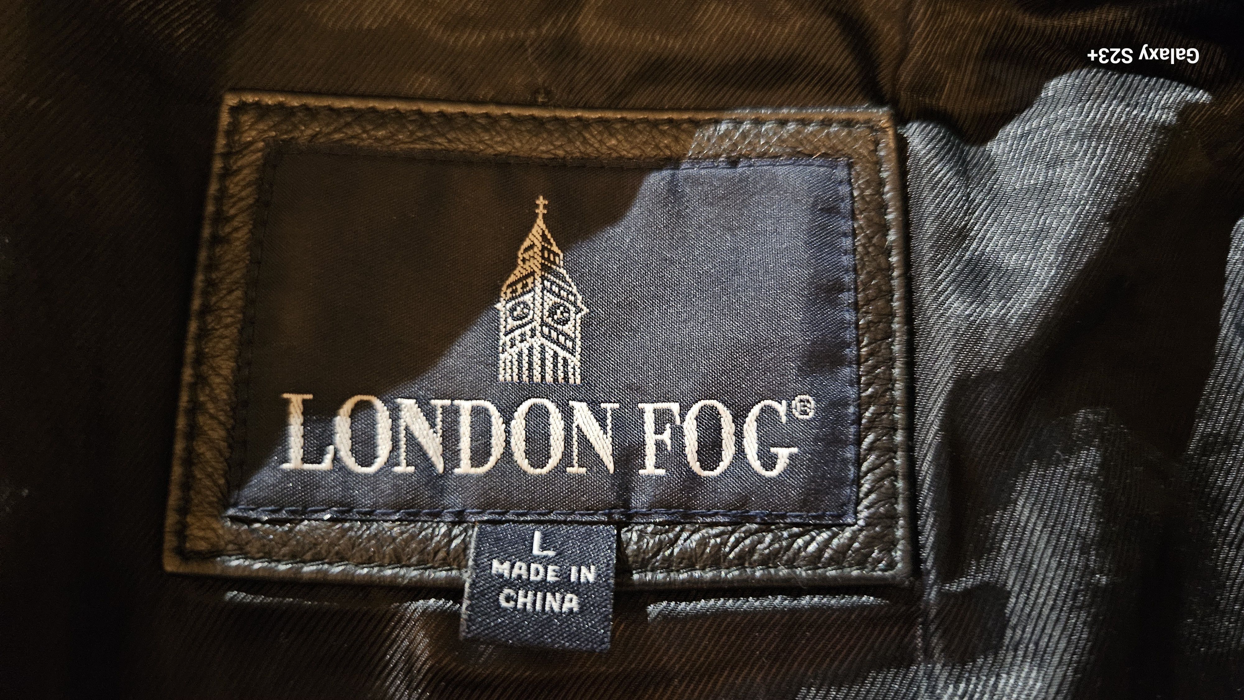 London Fog Men's Black Leather Jacket Size L. London Fog Size US L / EU 52-54 / 3 - 7 Thumbnail
