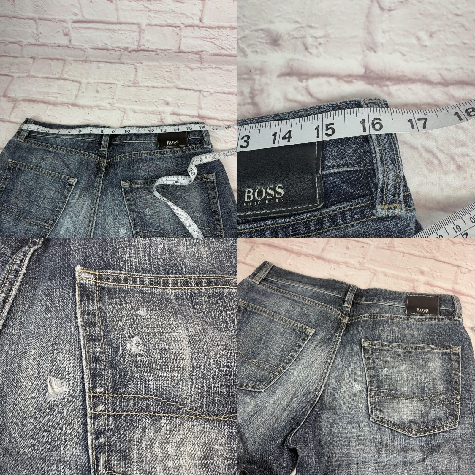 Hugo Boss HUGO BOSS Texas Jeans Mens 34x31 Medium Wash Blue Straight Leg Denim Pants Jeans Size US 34 / EU 50 - 9 Thumbnail