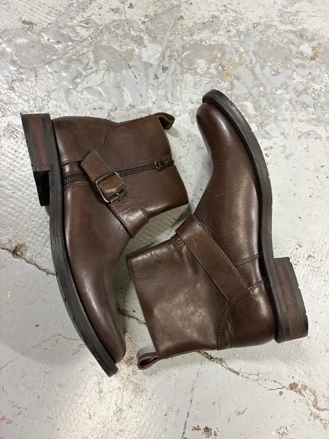 Dolce & Gabbana 2000s Dolce & Gabbana Brown Leather Ankle Boots Size US 9 / EU 42 - 7 Thumbnail