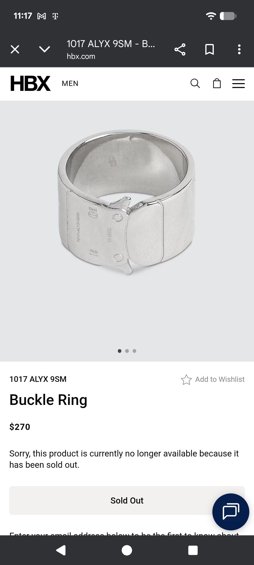 1017 ALYX 9SM 1017 Alyx 9sm roller coaster ring Size ONE SIZE - 1 Thumbnail