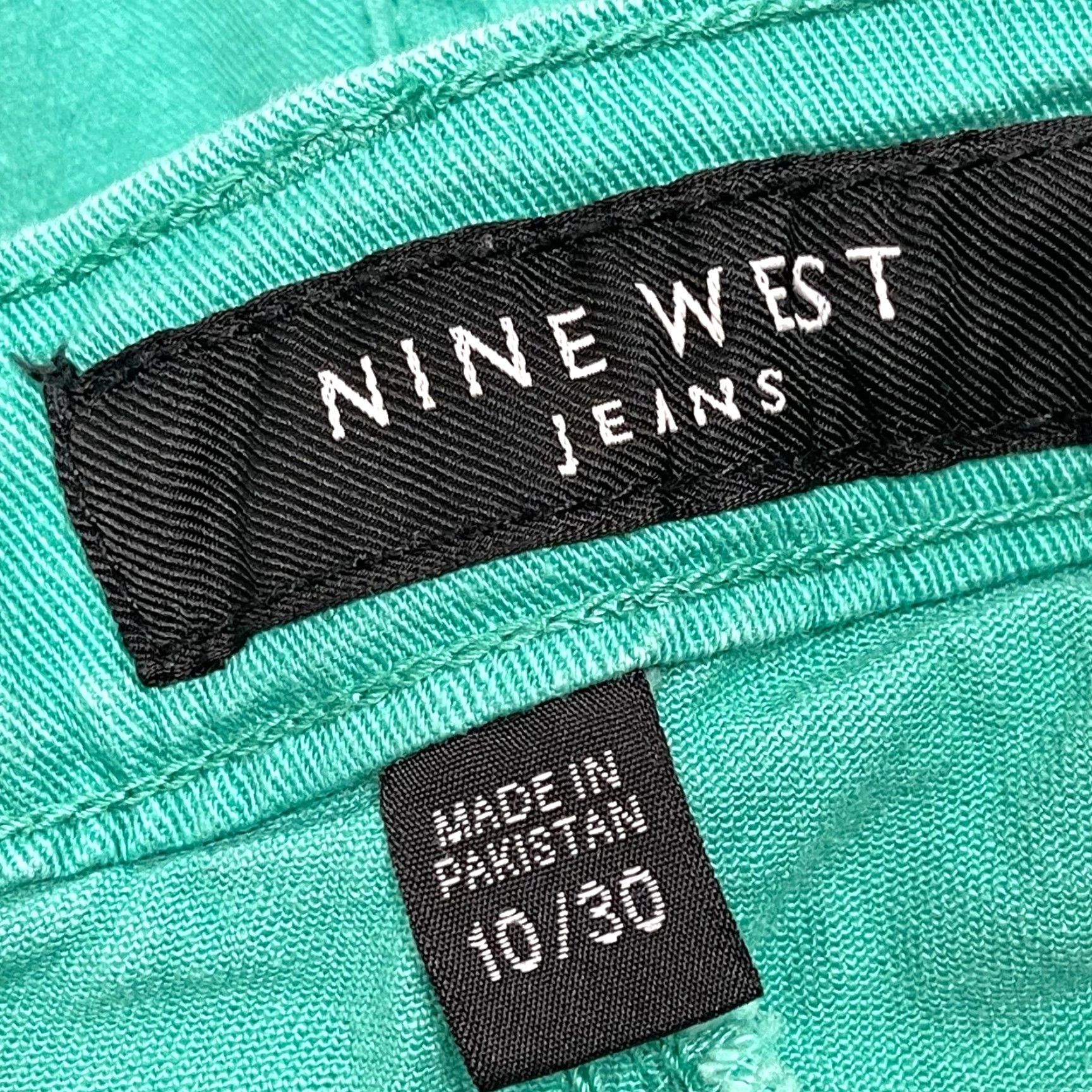 Nine West Nine West Jeans Womens Size 10 Green Mid Rise Cotton Blend Denim Ankle 5-Pocket Classic Preppy Y2K Retro Boys? Women? Wait. Size 32" / US 10 / IT 46 - 4 Thumbnail