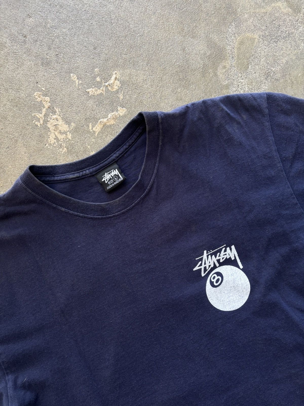 Stussy Stussy Eight Ball tee Navy Blue Large Size US L / EU 52-54 / 3 - 4 Thumbnail