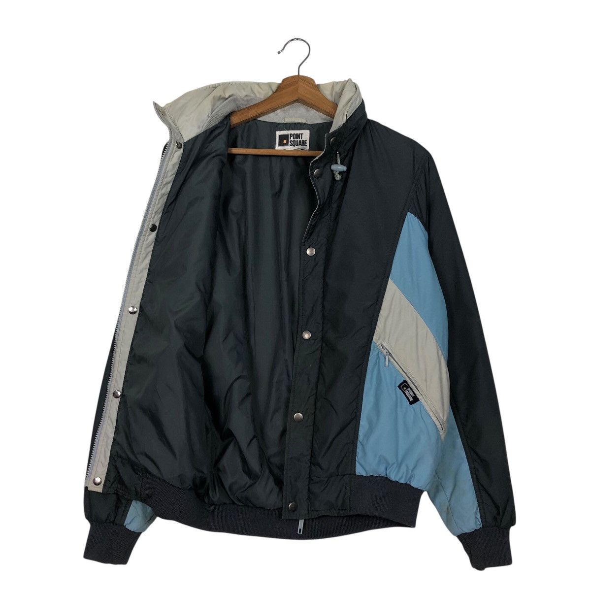 Japanese Brand 📌Vintage Ski Bomber Jacket Point Square Block Design Size US M / EU 48-50 / 2 - 13 Thumbnail