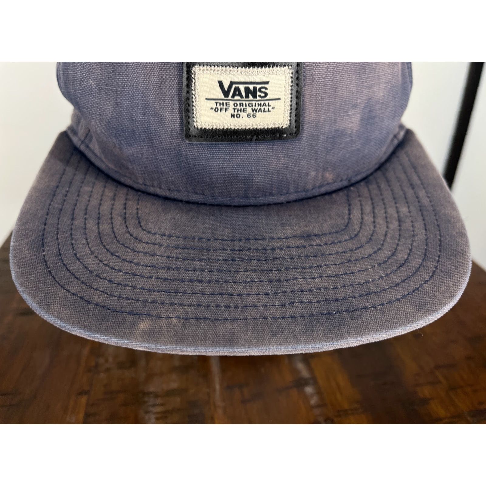 Vans VANS Hat Cap Snap Back Adult One Size Blue The Original NO. 66 Off The Wall Cap Hat Snapback Mens Blue 90s Logo Beach Gift Size ONE SIZE - 3 Thumbnail