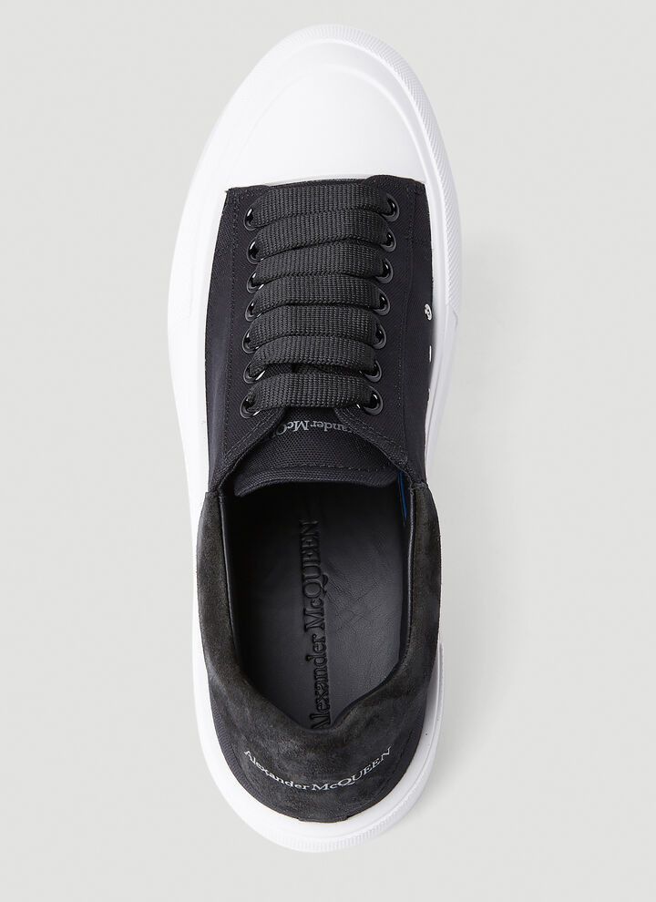 Alexander McQueen o1w1db10725 Deck Lace Up Plimsoll in Black/White Size US 9.5 / EU 42-43 - 7 Thumbnail