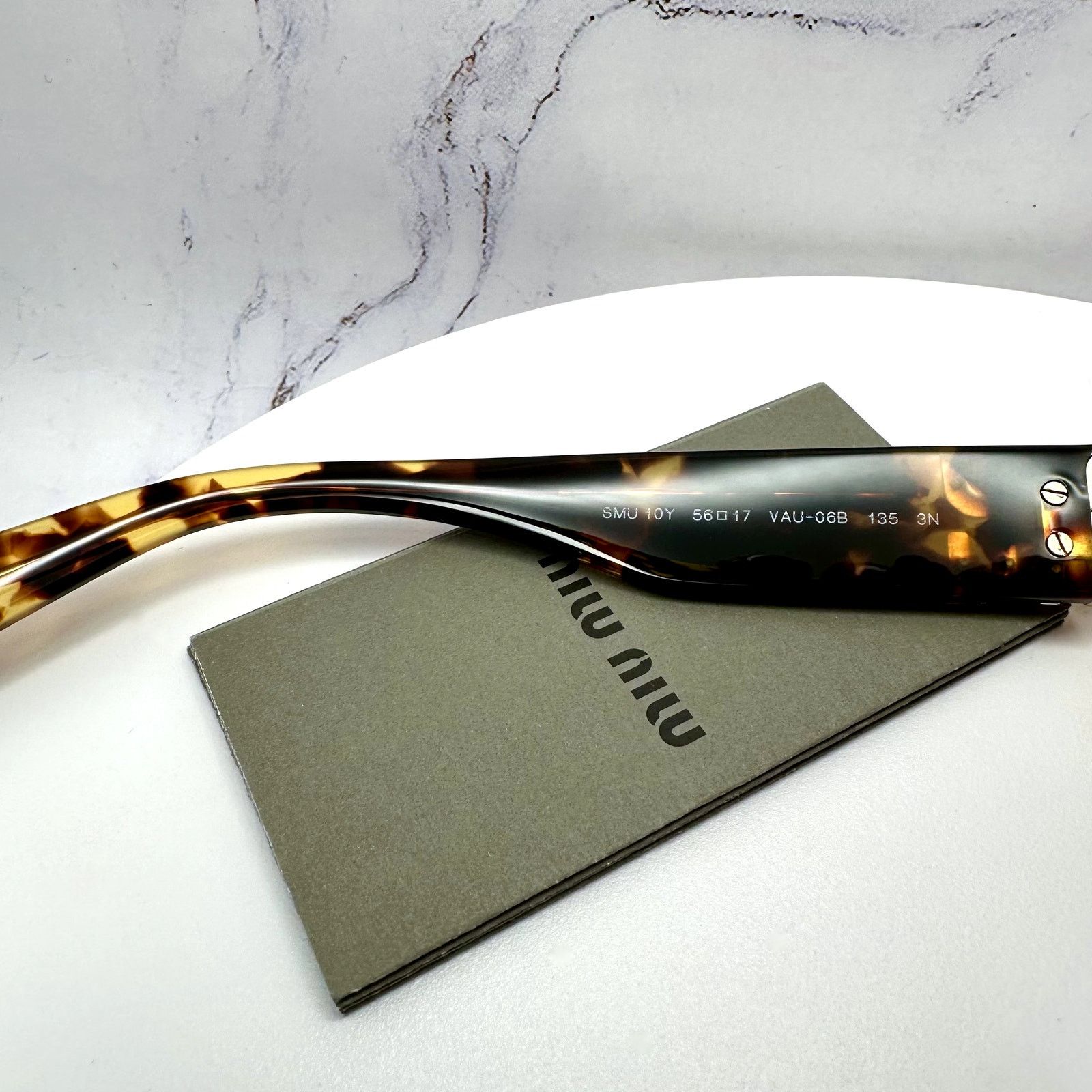 Miu Miu New MIU MIU Sunglasses Brown Square Gold Full Rim 56mm Size ONE SIZE - 6 Thumbnail