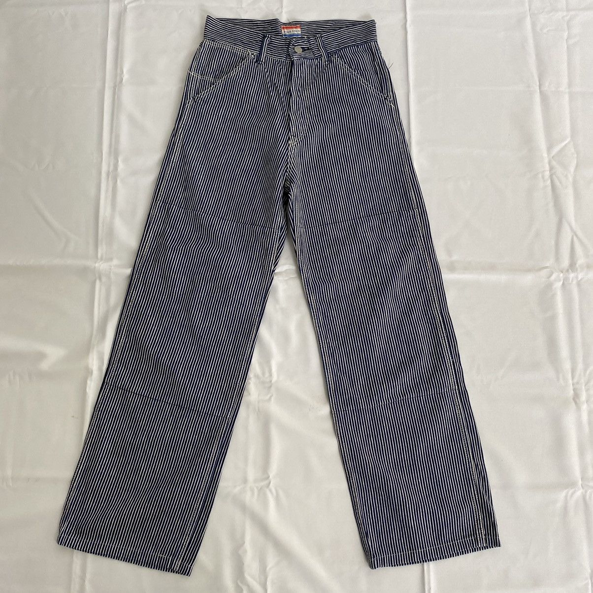 45rpm VTG 45rpm Blue Cafe Hickory Striped Workwear Denim Jeans Size US 27 - 1 Thumbnail