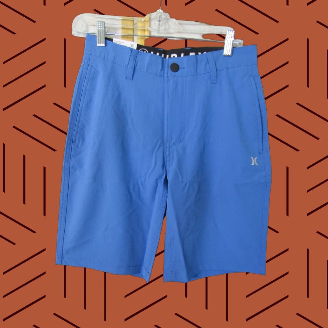 Hurley All Day Hybrid Quick Dry Seaview Shorts 30 Men's Blue Polyester Spandex Casual Shorts Pockets Breathable Summer NWT Regular Waist 30