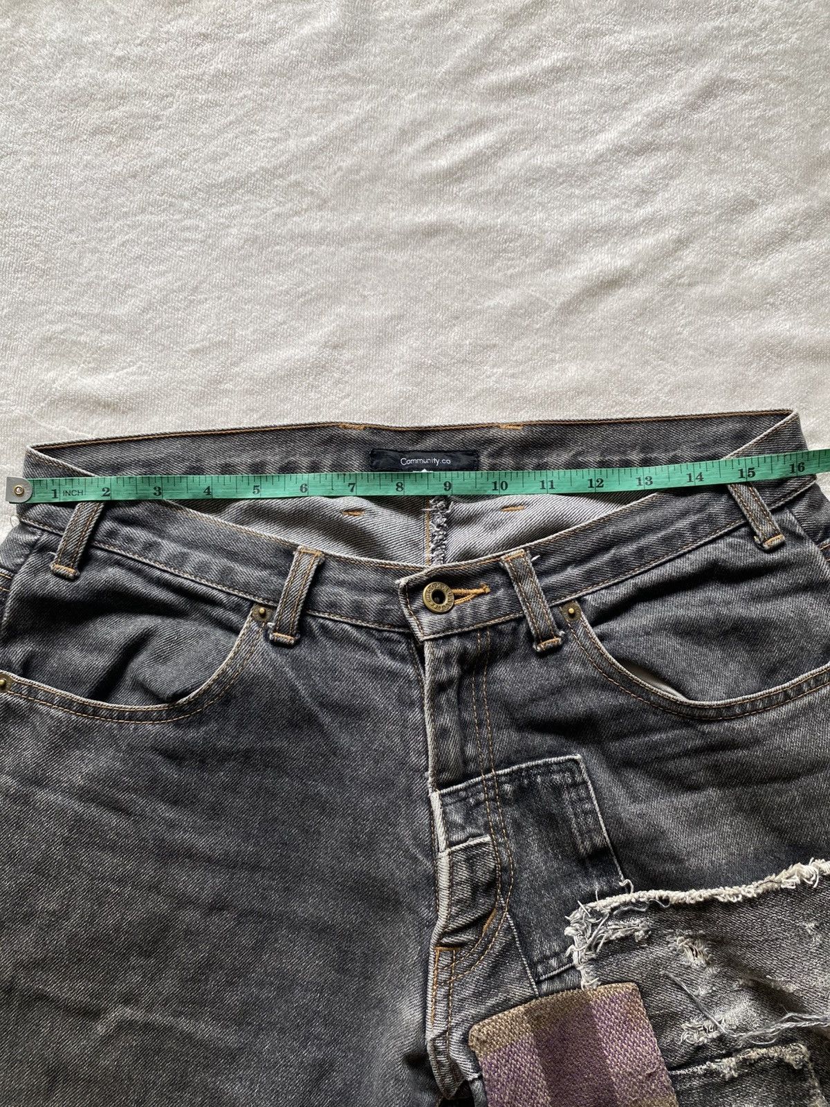 Japanese Brand Community.co Patchwork Jeans Pants Size US 32 / EU 48 - 15 Thumbnail
