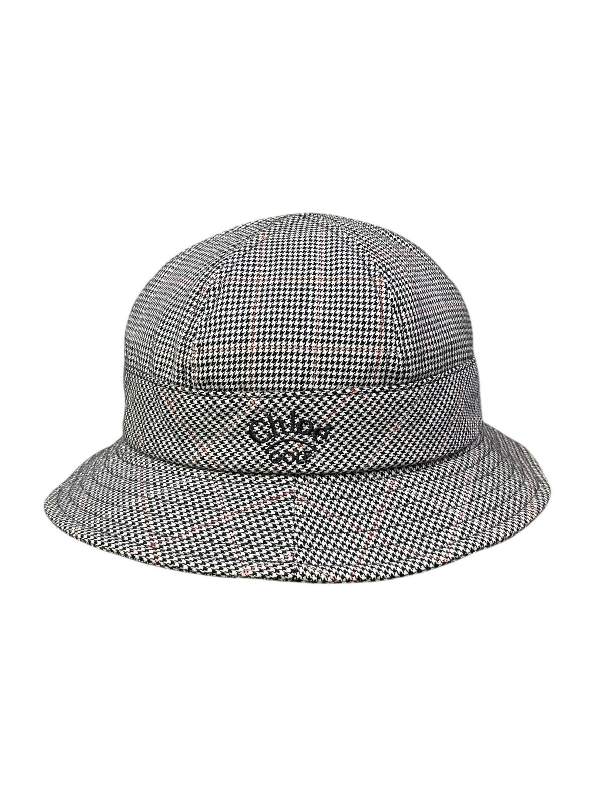 Chloe Vintage Chloé Golf Houndstooth Wool Hat Japan Made 58cm Size ONE SIZE - 1 Thumbnail