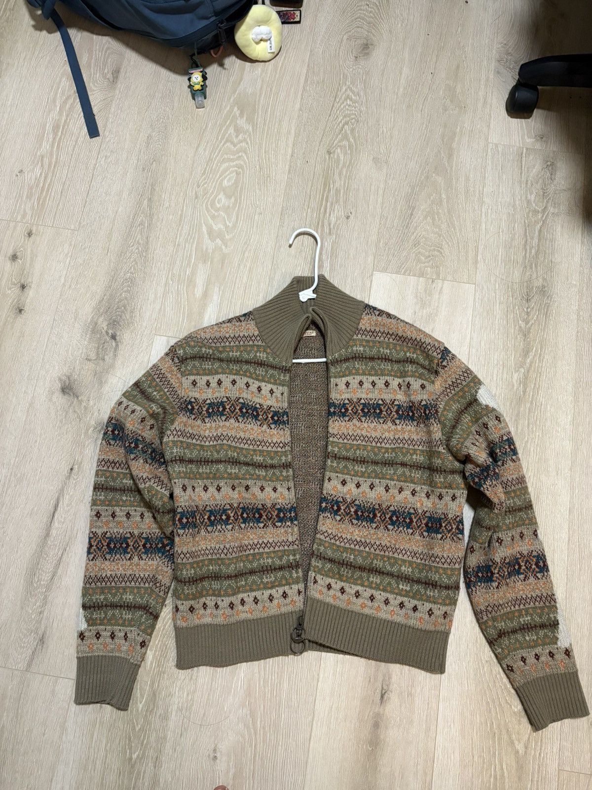 Kapital Kapital Wool Fair isle Bone Zip Short Cardigan 7G Size US M / EU 48-50 / 2 - 4 Thumbnail