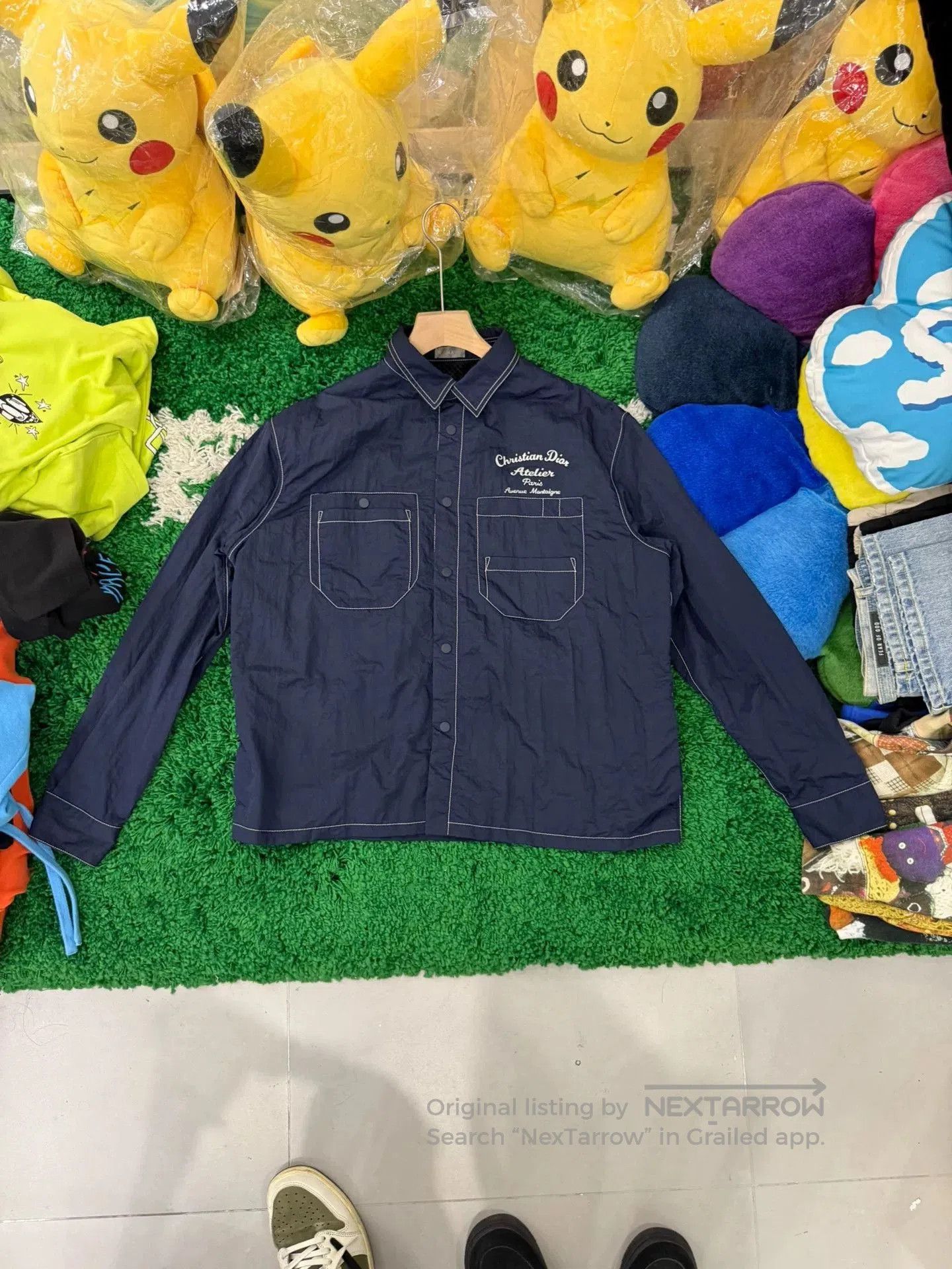 Dior Dior Blue Embroidered Letter Shirt Jacket. Size US M / EU 48-50 / 2 - 5 Thumbnail
