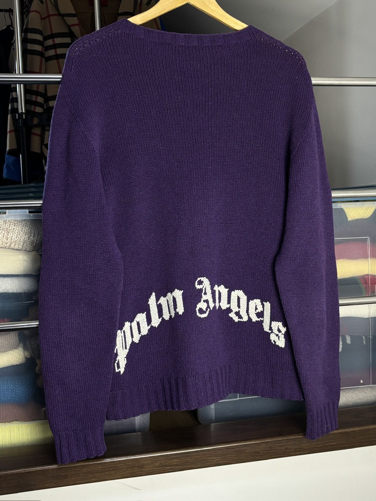 Palm Angels Palm Angels Knit Back Big Logo Sweater Hype Size US L / EU 52-54 / 3 - 6 Thumbnail