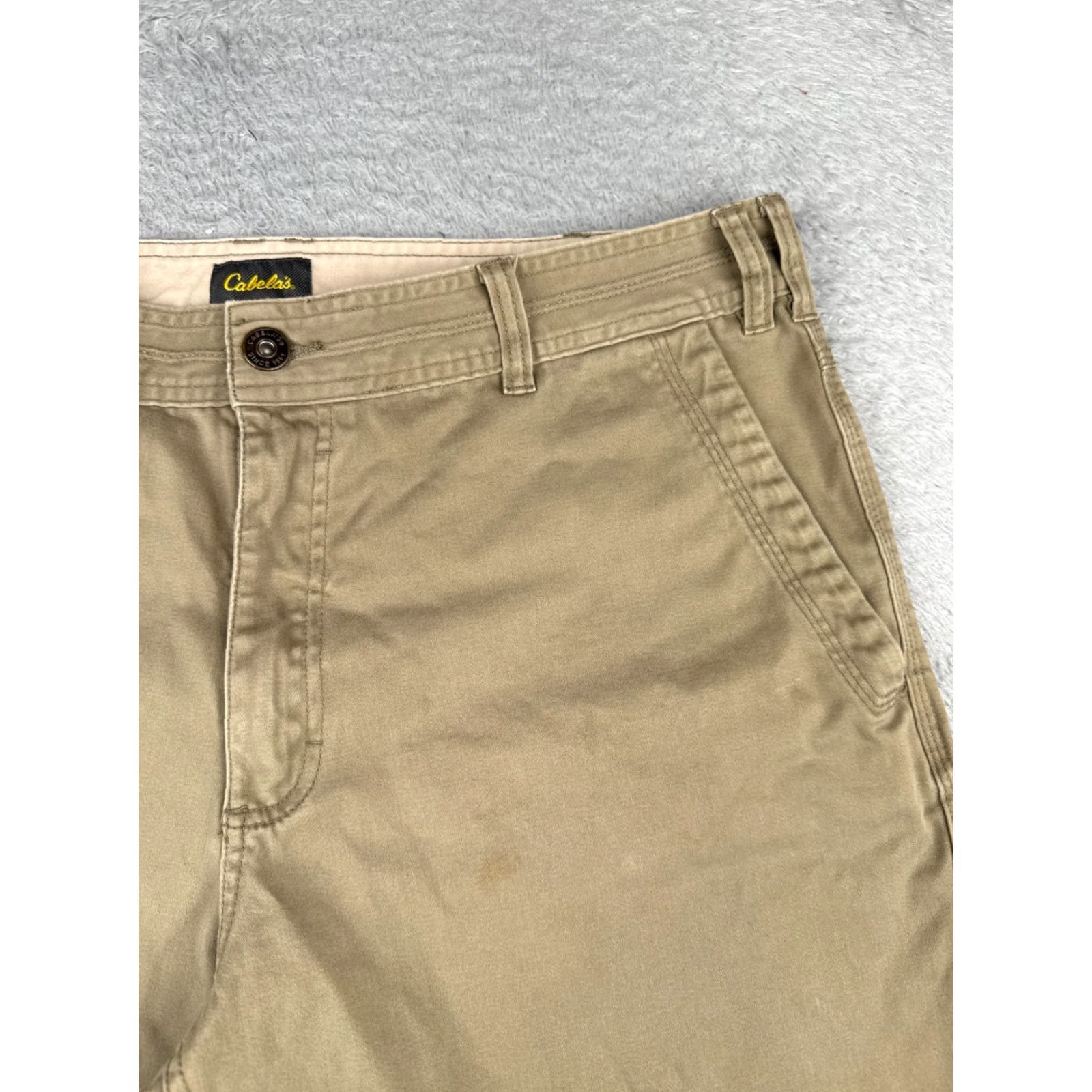 Vintage Cabela's Men's Shorts - Chino, 36x9, Beige, Cotton Canvas, Casual Hiking Camping, Regular Fit, Zip Fly, Pockets, 9" Inseam, Outdoor Gear, Mens Size US 36 / EU 52 - 5 Thumbnail