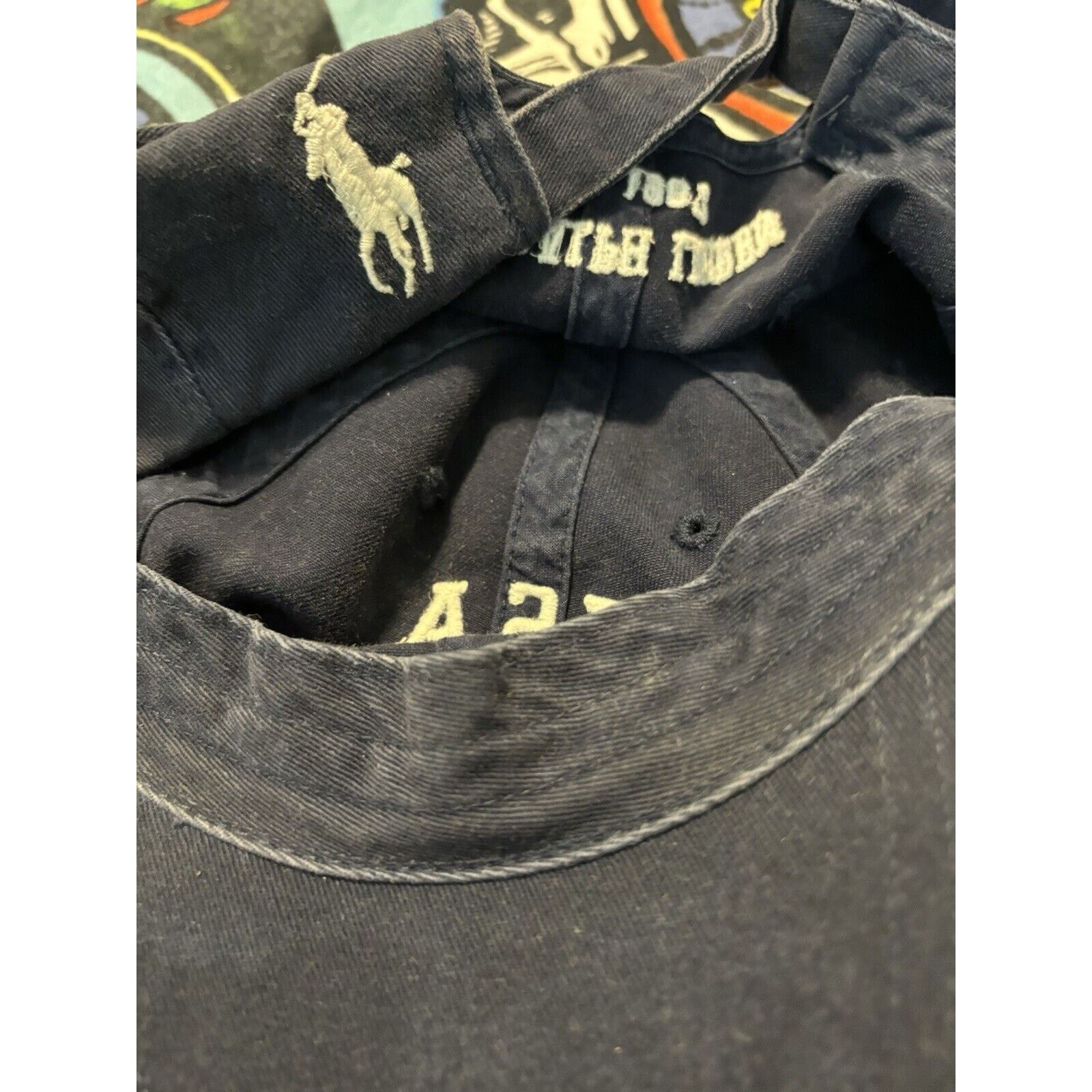 Ralph Lauren usa polo made on usa flag hat navy blue strapback dad hat Size ONE SIZE - 3 Thumbnail