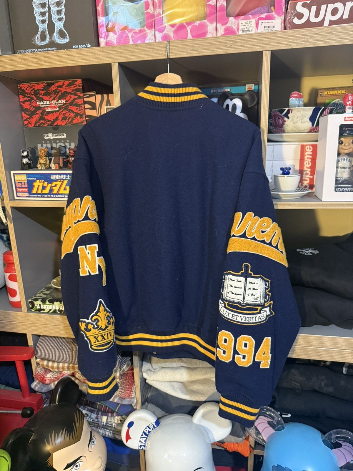 Supreme Supreme Vervitas Navy/Yellow Varsity Jacket Size US M / EU 48-50 / 2 - 3 Thumbnail