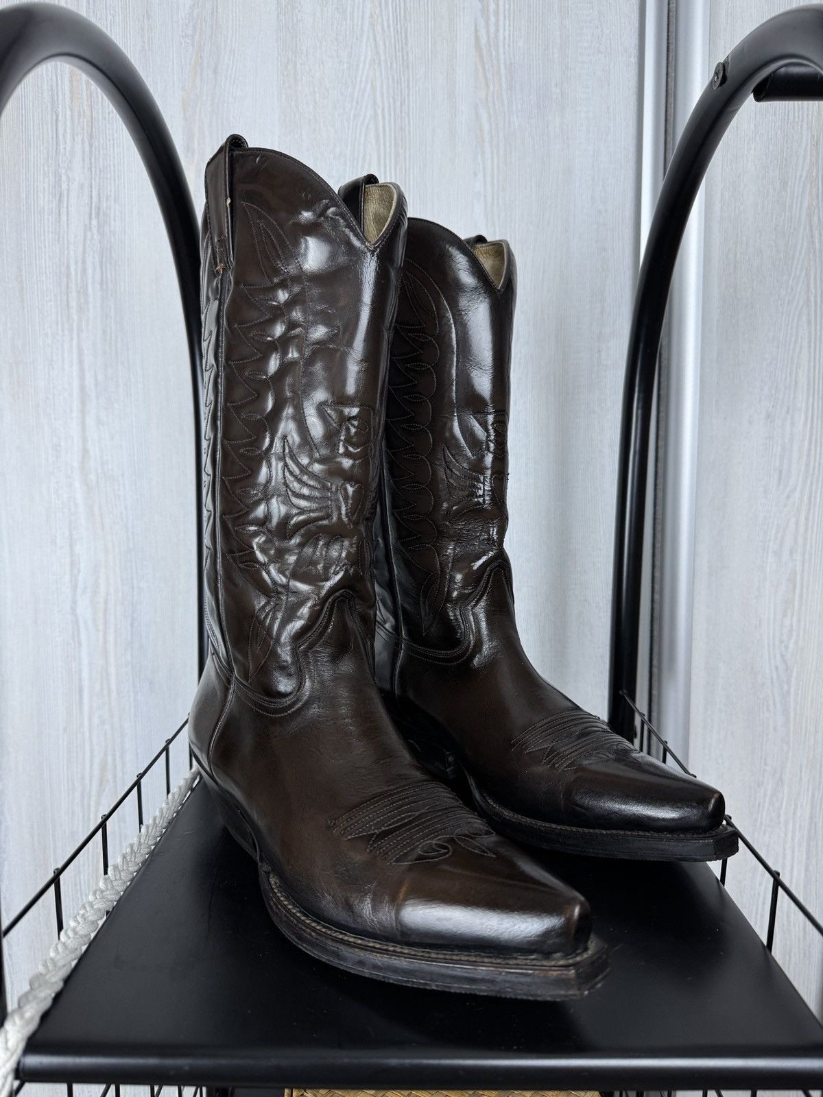 Buffalo London BUFFALO Leather brown cowboy Goodyear welt boots Size US 8 / EU 41 - 5 Thumbnail