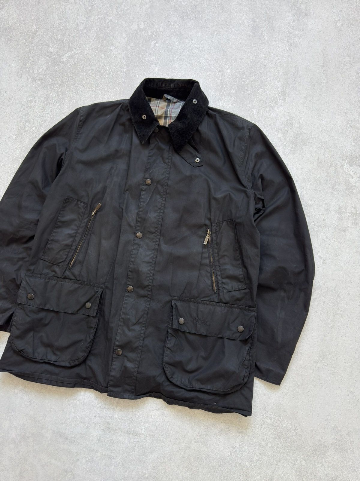 Barbour Vintage Barbour Bedale Waxed Jacket Casual Waterproof Size US L / EU 52-54 / 3 - 15 Thumbnail