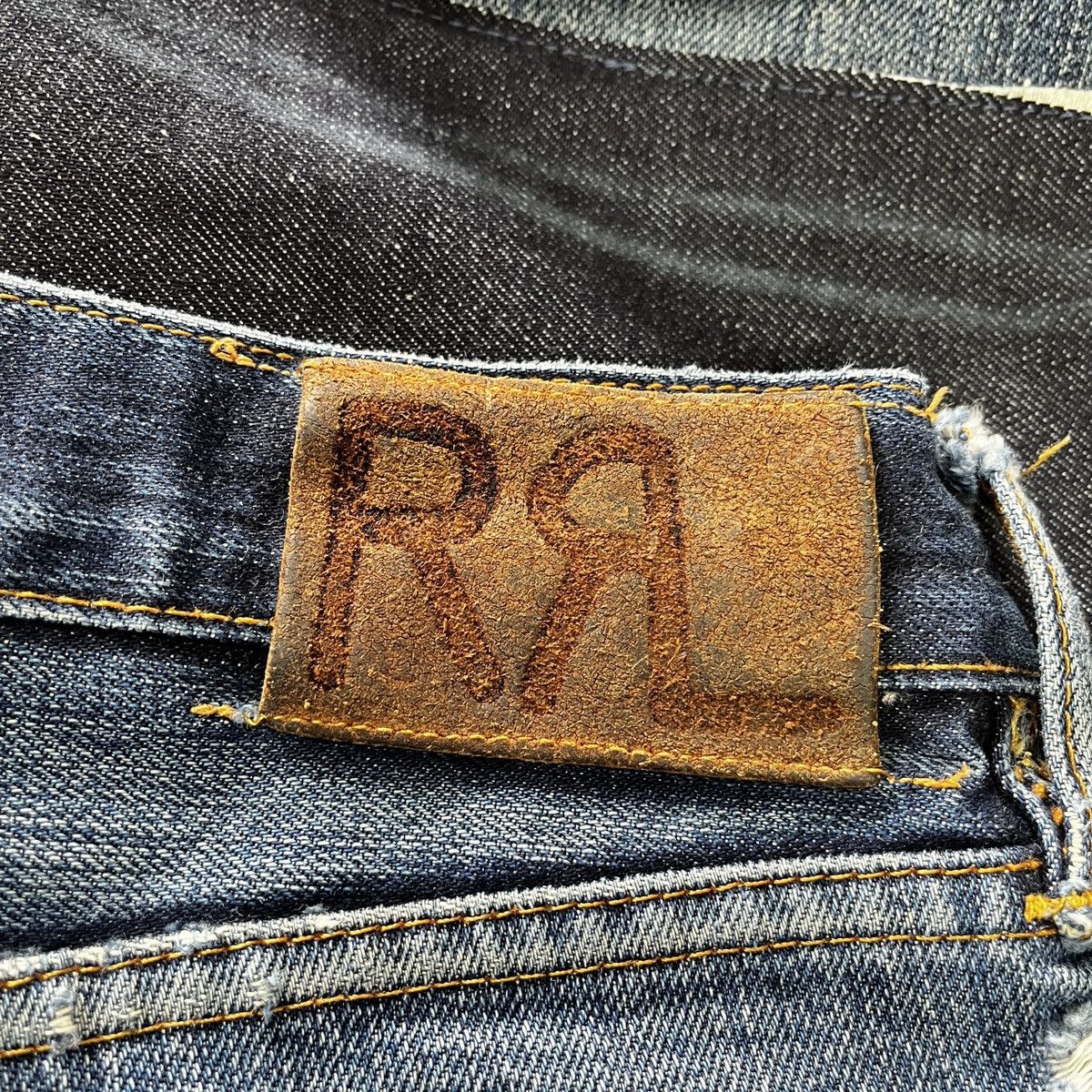 RRL Ralph Lauren Vintage RRL Ralph Lauren Hidden Rivet Distressed Denim Size US 34 / EU 50 - 16 Thumbnail
