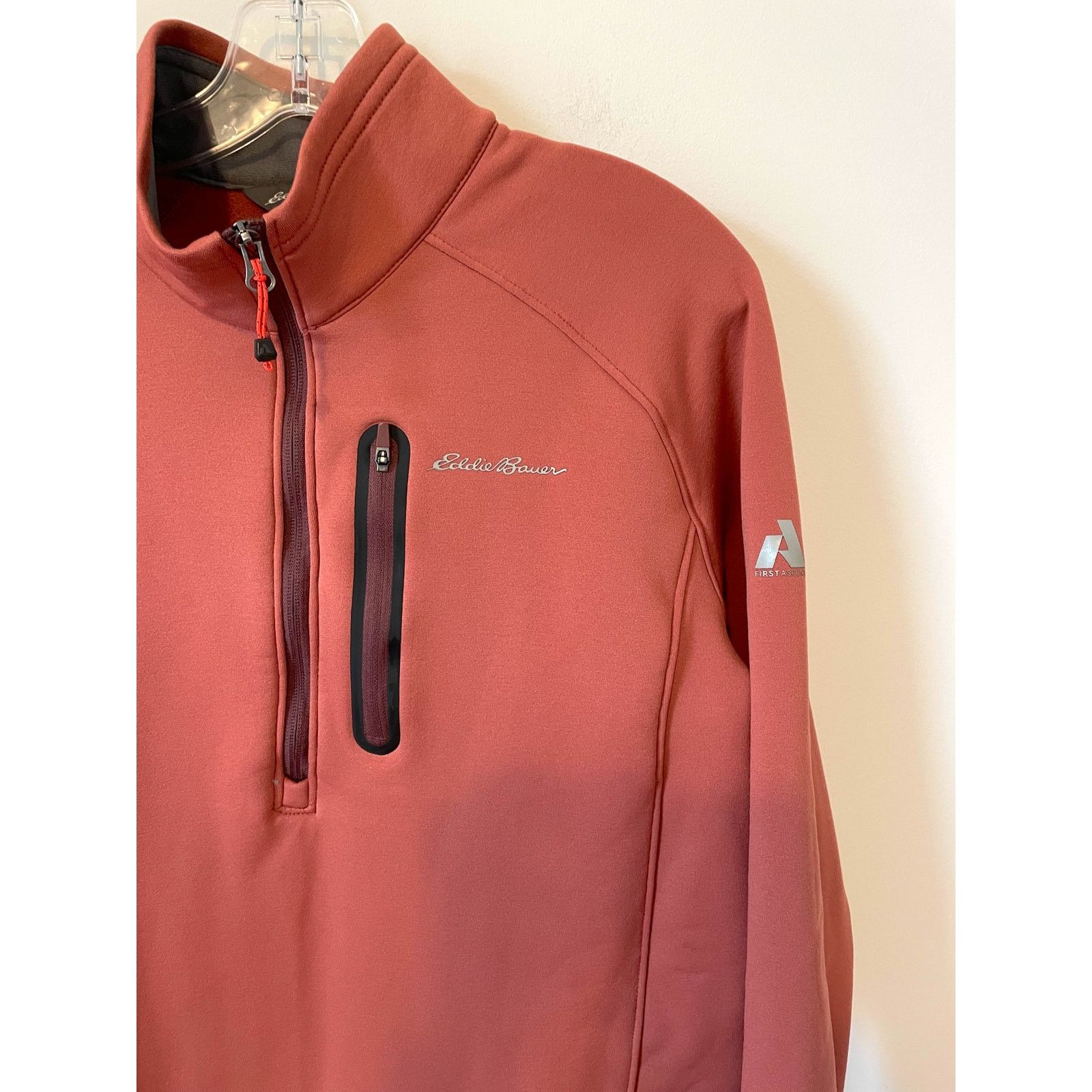 Eddie Bauer Eddie Bauer Fleeece Quarter Zip Jacket Orange Size Medium Size US M / EU 48-50 / 2 - 3 Thumbnail
