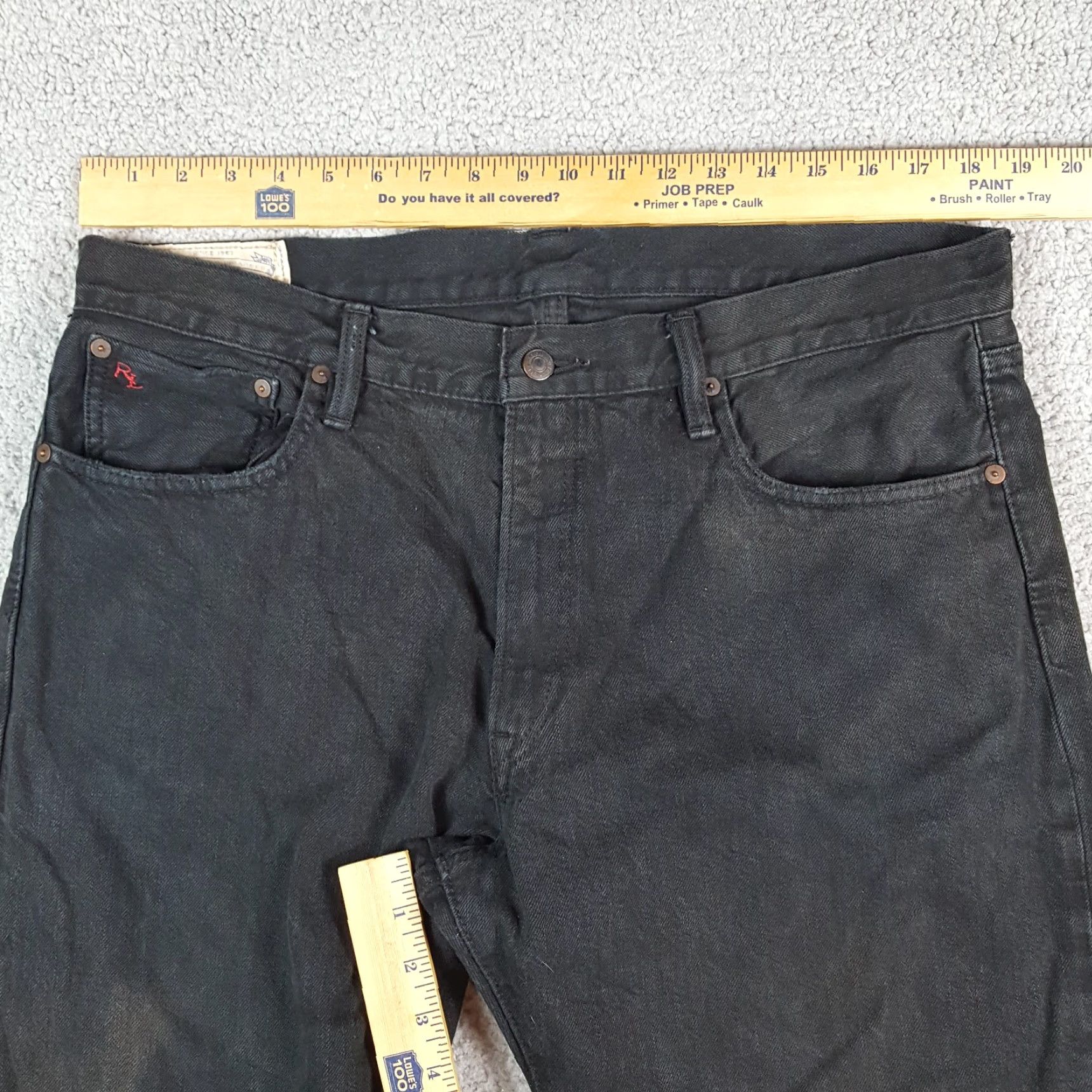 Polo Ralph Lauren Polo Ralph Lauren Black Denim Jeans Men's 36x30 Straight RL Jeans Vintage 90s Punk Grunge Retro Workwear 5-Pocket Mens Size US M / EU 48-50 / 2 - 7 Thumbnail