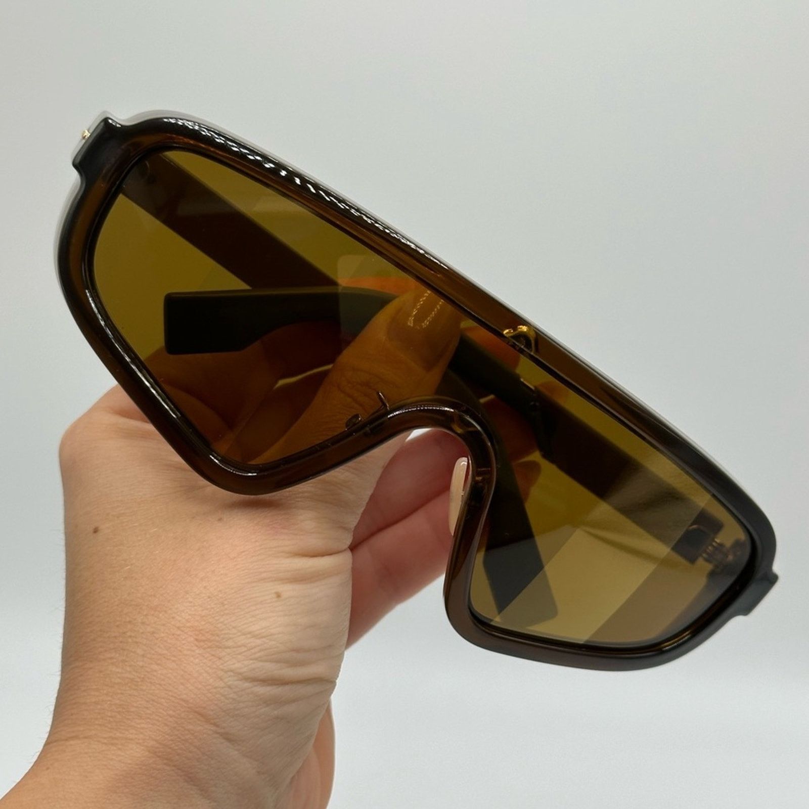 Fendi NEW FENDI FF M0084/S 09Q7Y Brown Unisex Shield Sunglasses Size ONE SIZE - 8 Thumbnail