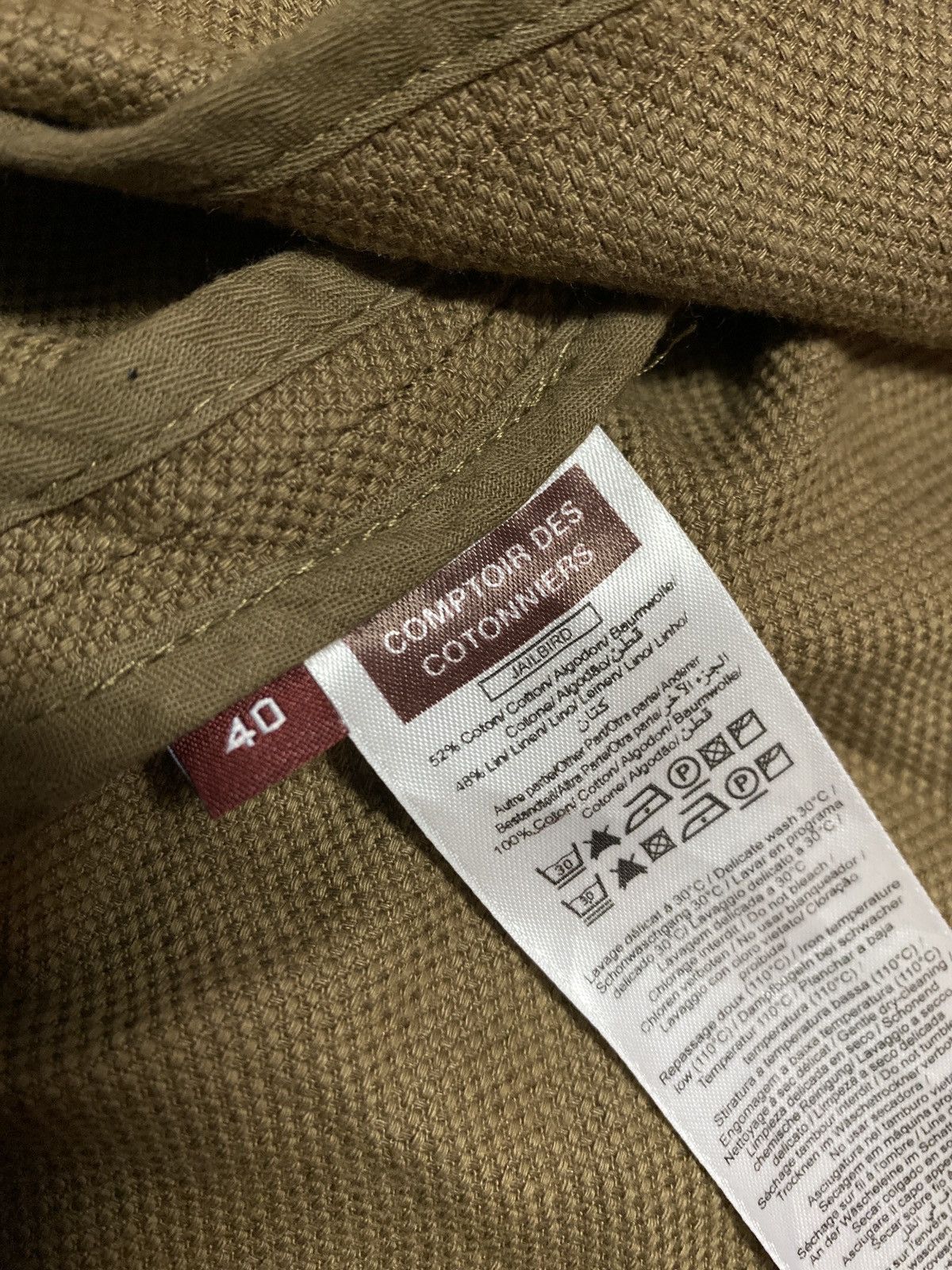 Vintage Comptoir des Cotonniers Khaki Cotton Linen French Workwear Size M / US 6-8 / IT 42-44 - 7 Thumbnail