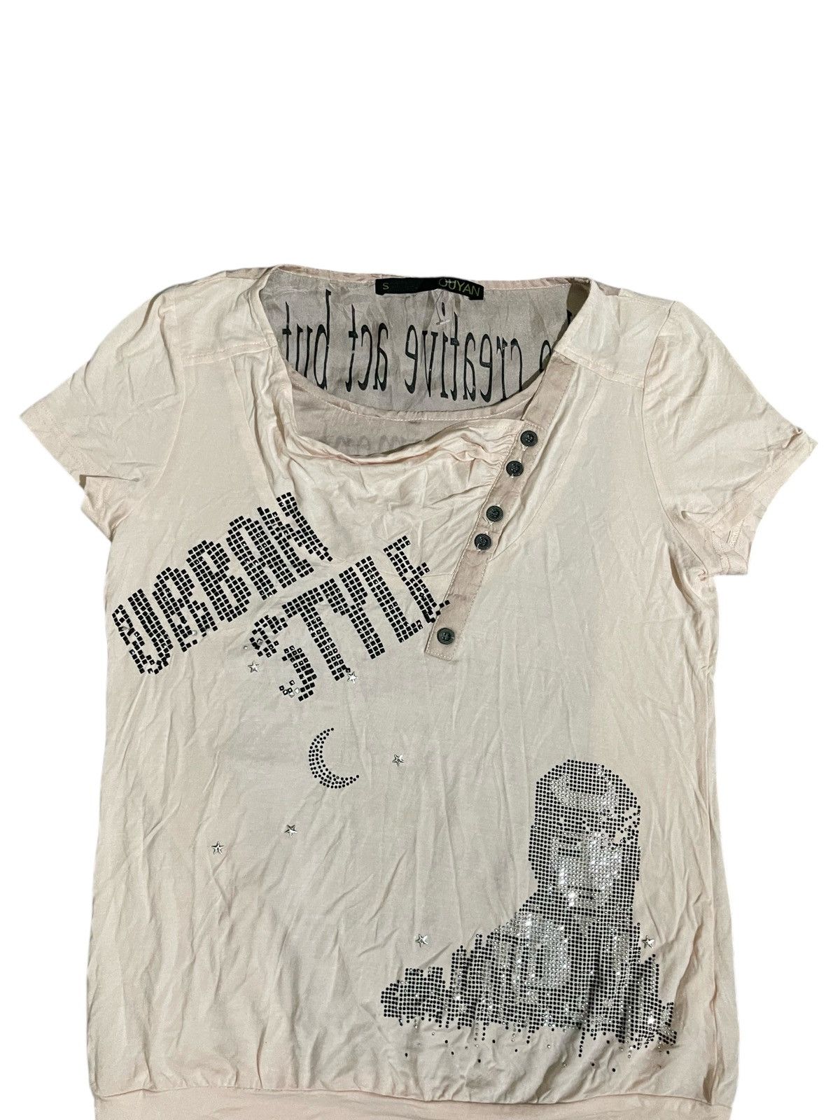 Japanese Brand Y2K Ouyan If Six Was Nine Style Poem T Shirt Size US S / EU 44-46 / 1 - 5 Thumbnail