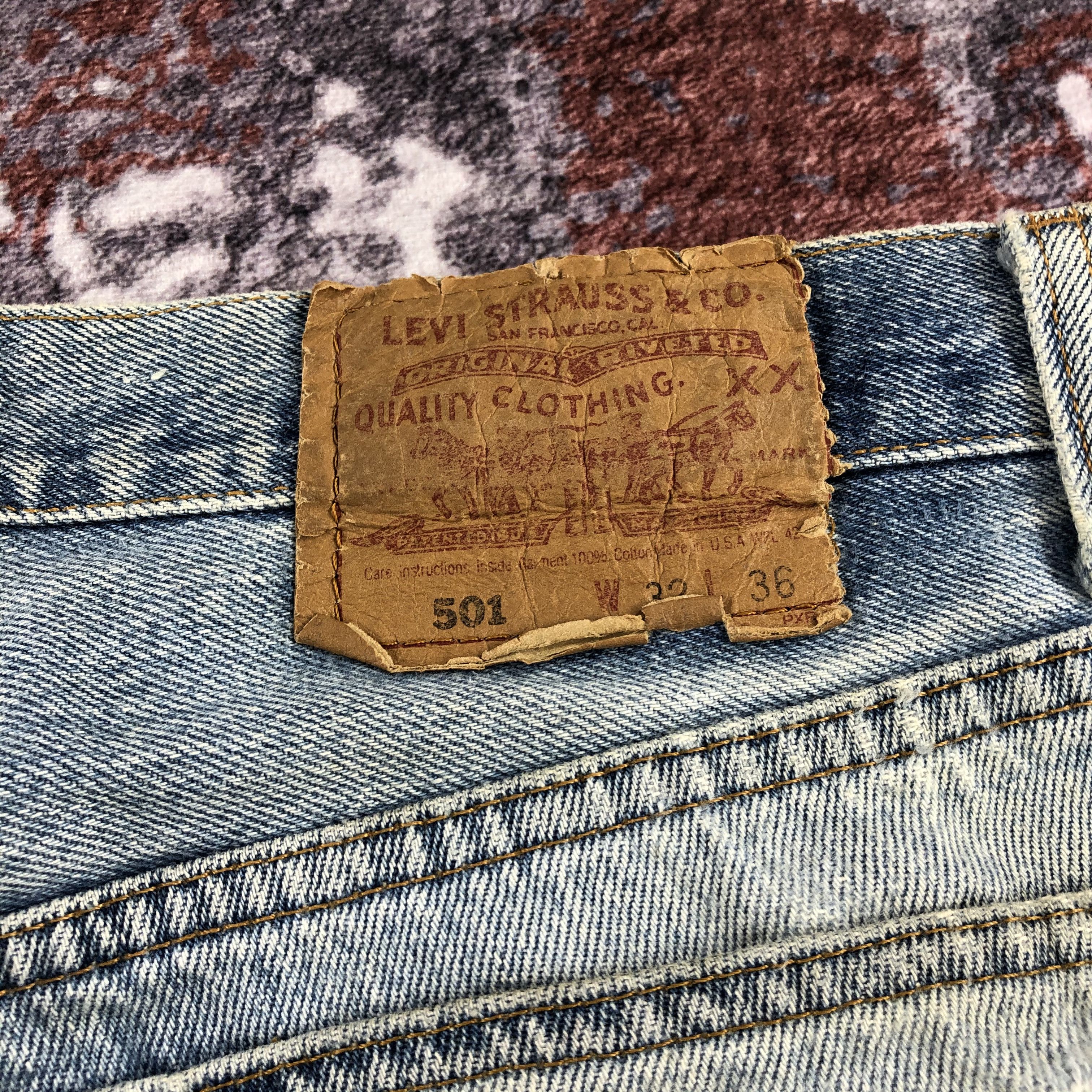 Levi's Vintage 90s Light Wash Levis 501 Jeans-JM2208 Size US 31 - 6 Thumbnail