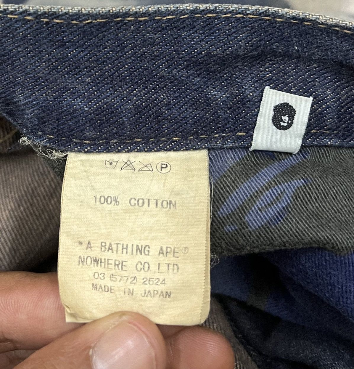 Bape A BATHING APE Made in Japan Selvedge Denim Size US 33 - 13 Thumbnail