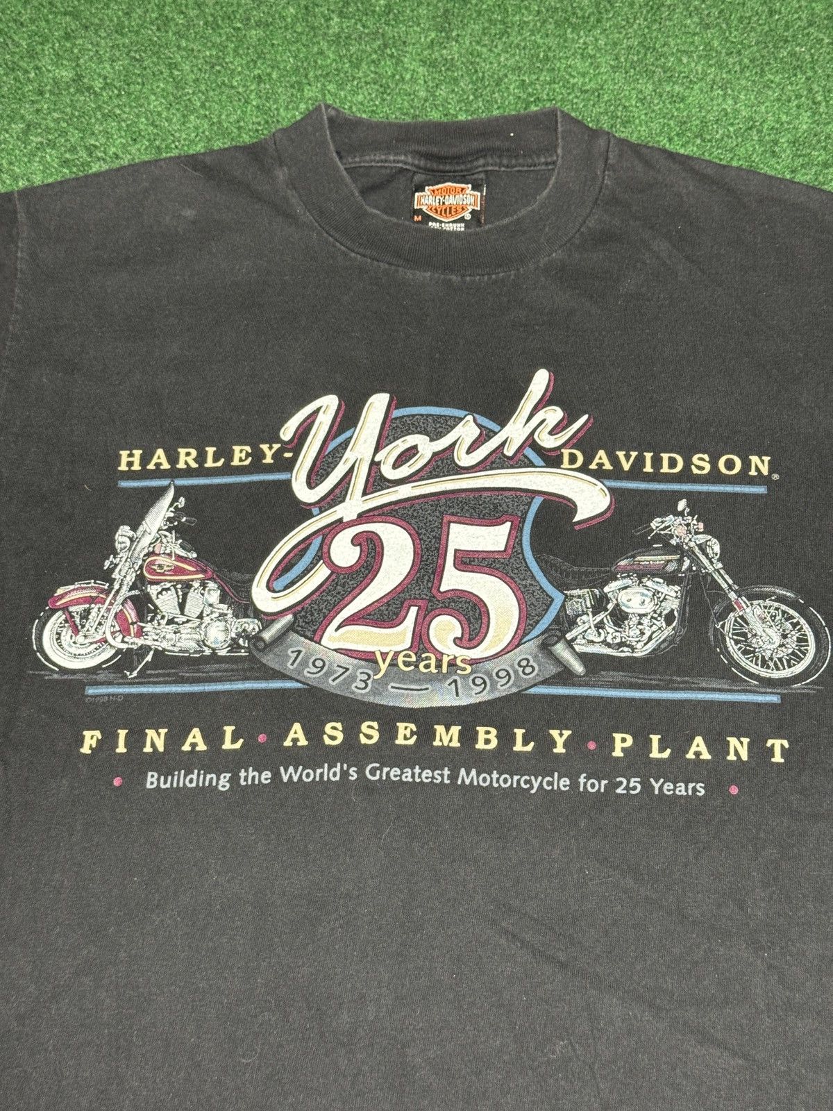 Harley Davidson × Vintage Vintage 90s Harley Davidson Final Assembly 1998 T Shirt Size US M / EU 48-50 / 2 - 2 Thumbnail