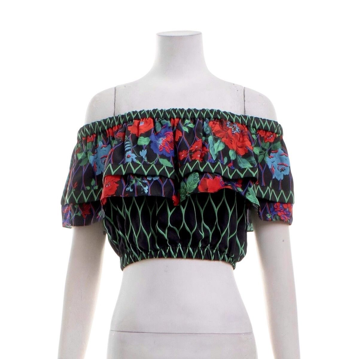 H&M × Kenzo Kenzo x H&M Silk Blend Floral Top Blouse y2k Size M / US 6-8 / IT 42-44 - 1 Thumbnail