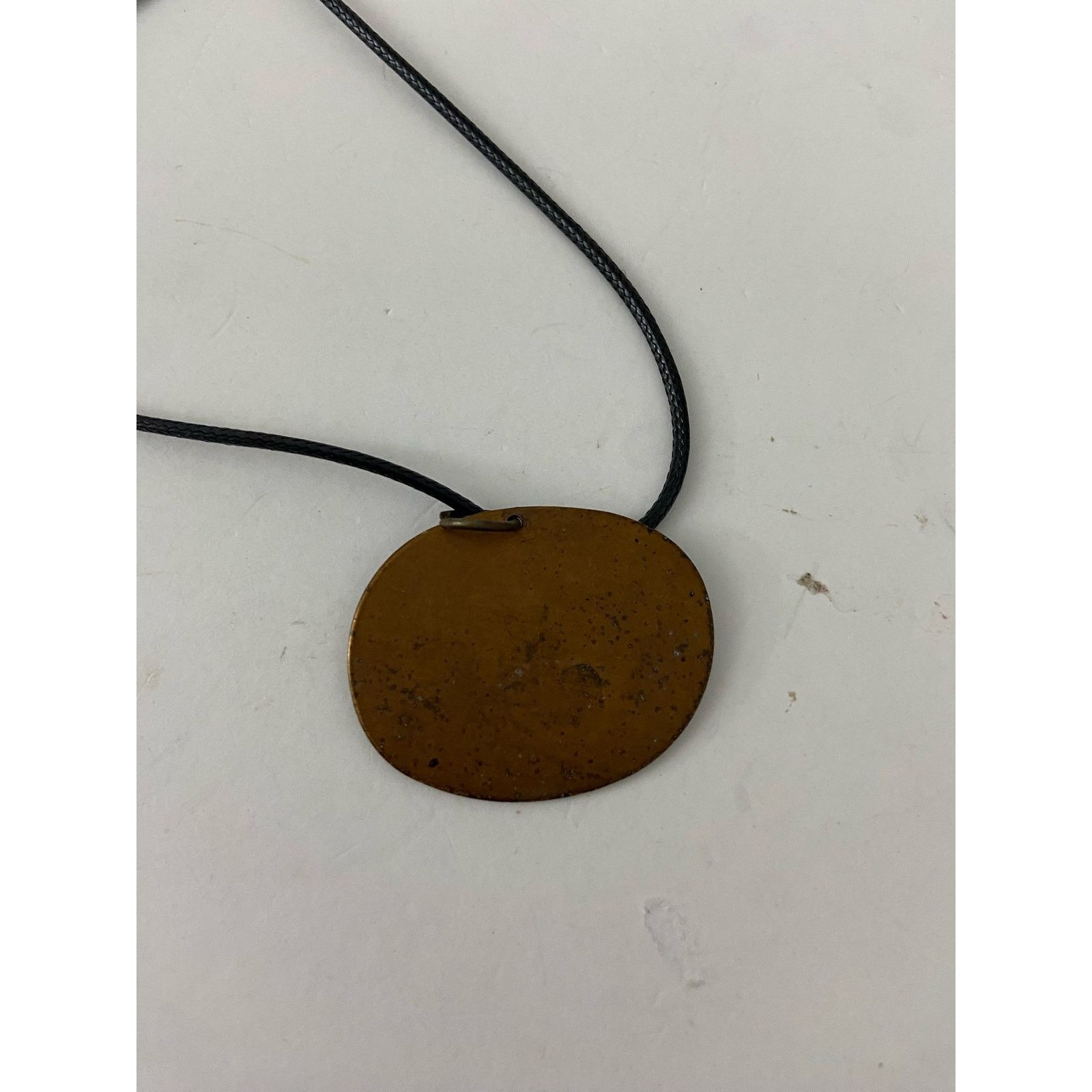 Handmade Copper tone J pendant necklace Size ONE SIZE - 4 Thumbnail