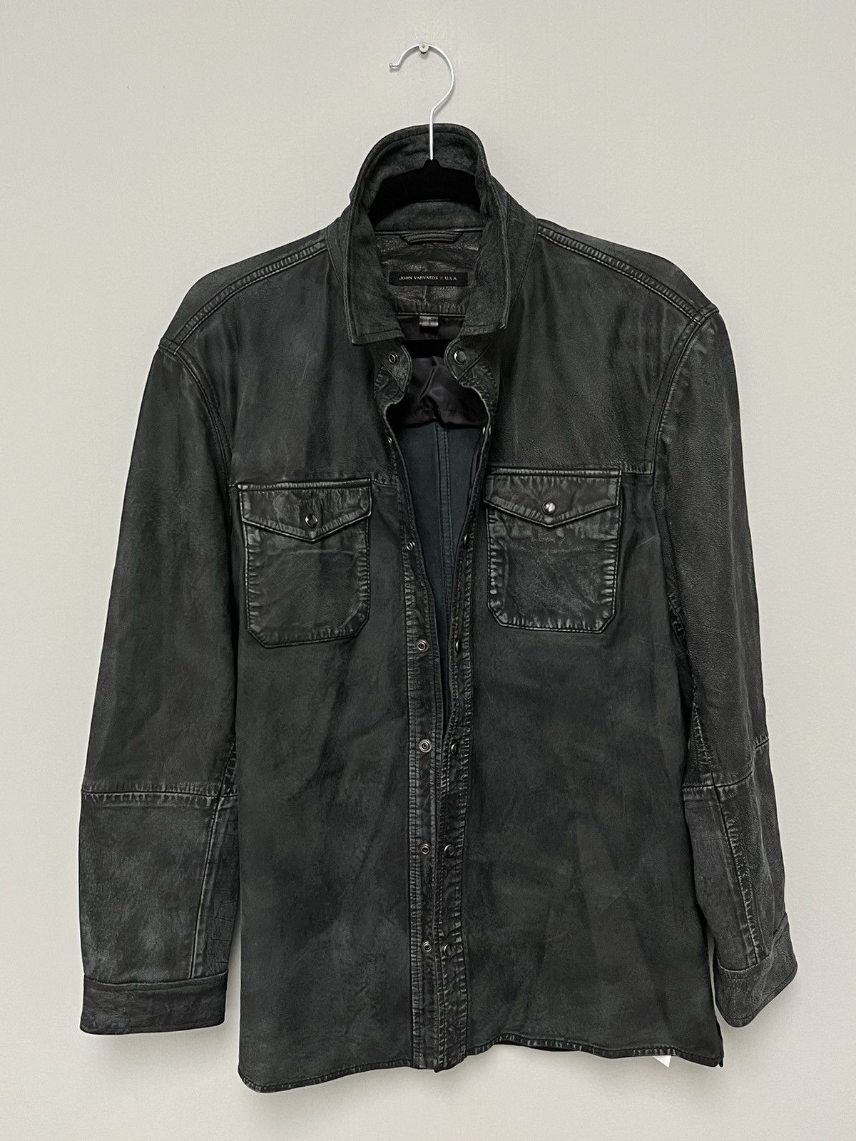 John Varvatos Lionel leather shirt jacket. Medium Size US M / EU 48-50 / 2 - 13 Thumbnail