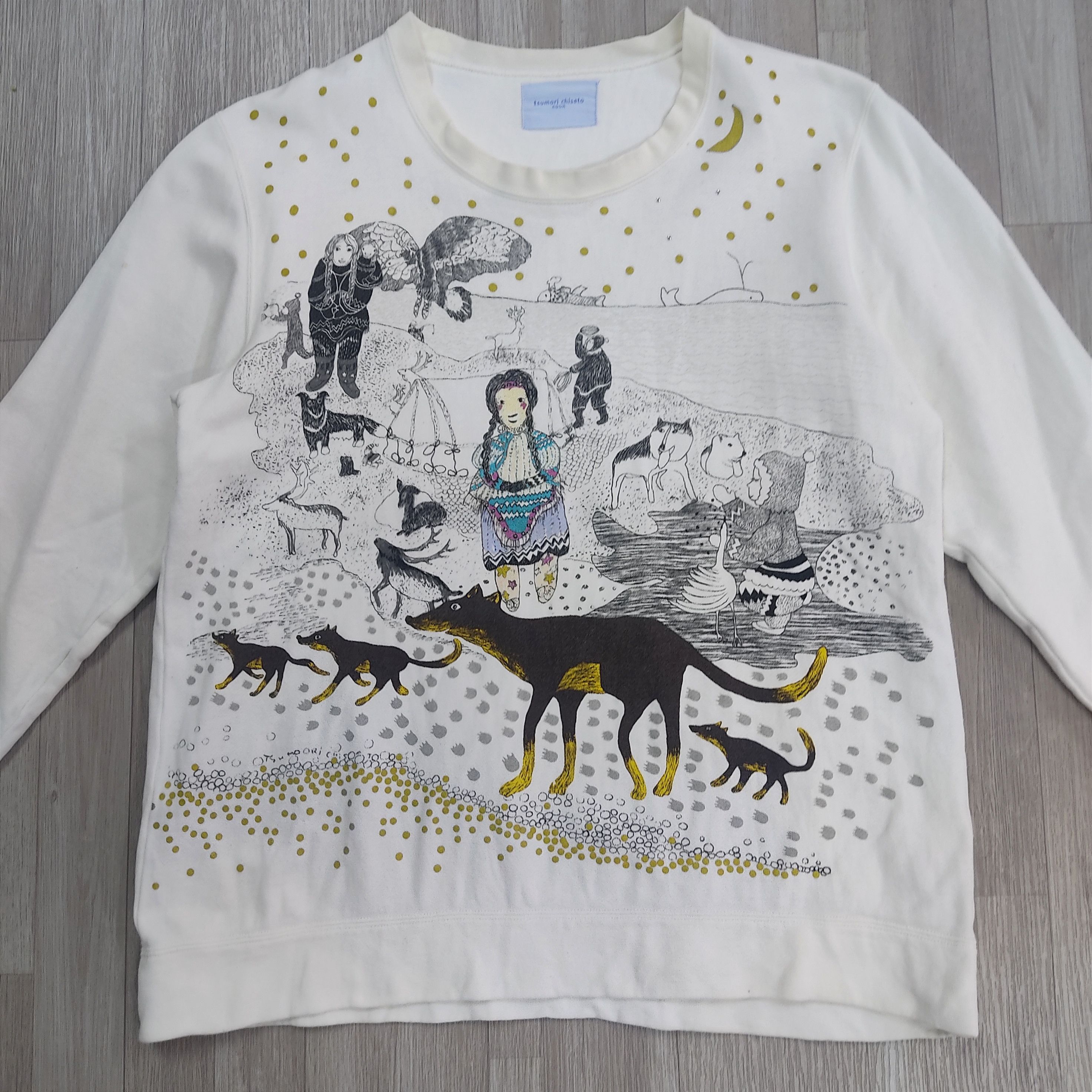 Issey Miyake TSUMORI CHISATO ROOM Rare Graphic Sweater Pullovers Size M / US 6-8 / IT 42-44 - 3 Thumbnail