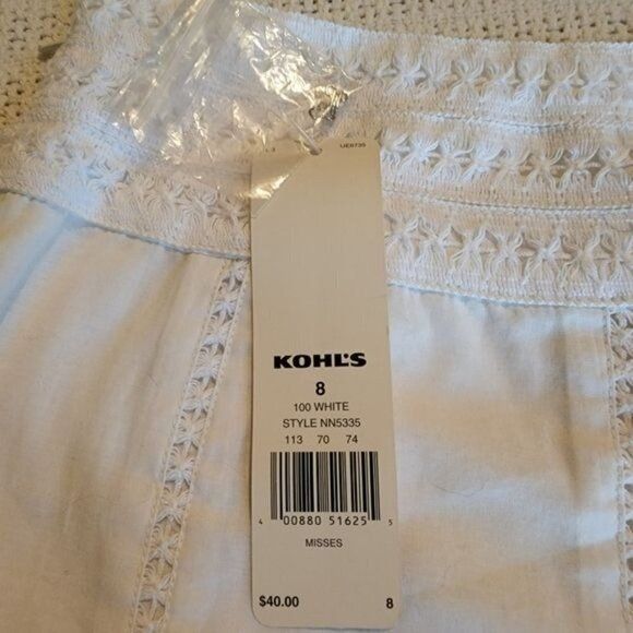 Apt. 9 Apt. 9 Lined White Lace Throughout & Bottom Side Zippered Sz Size 32" / US 10 / IT 46 - 8 Thumbnail