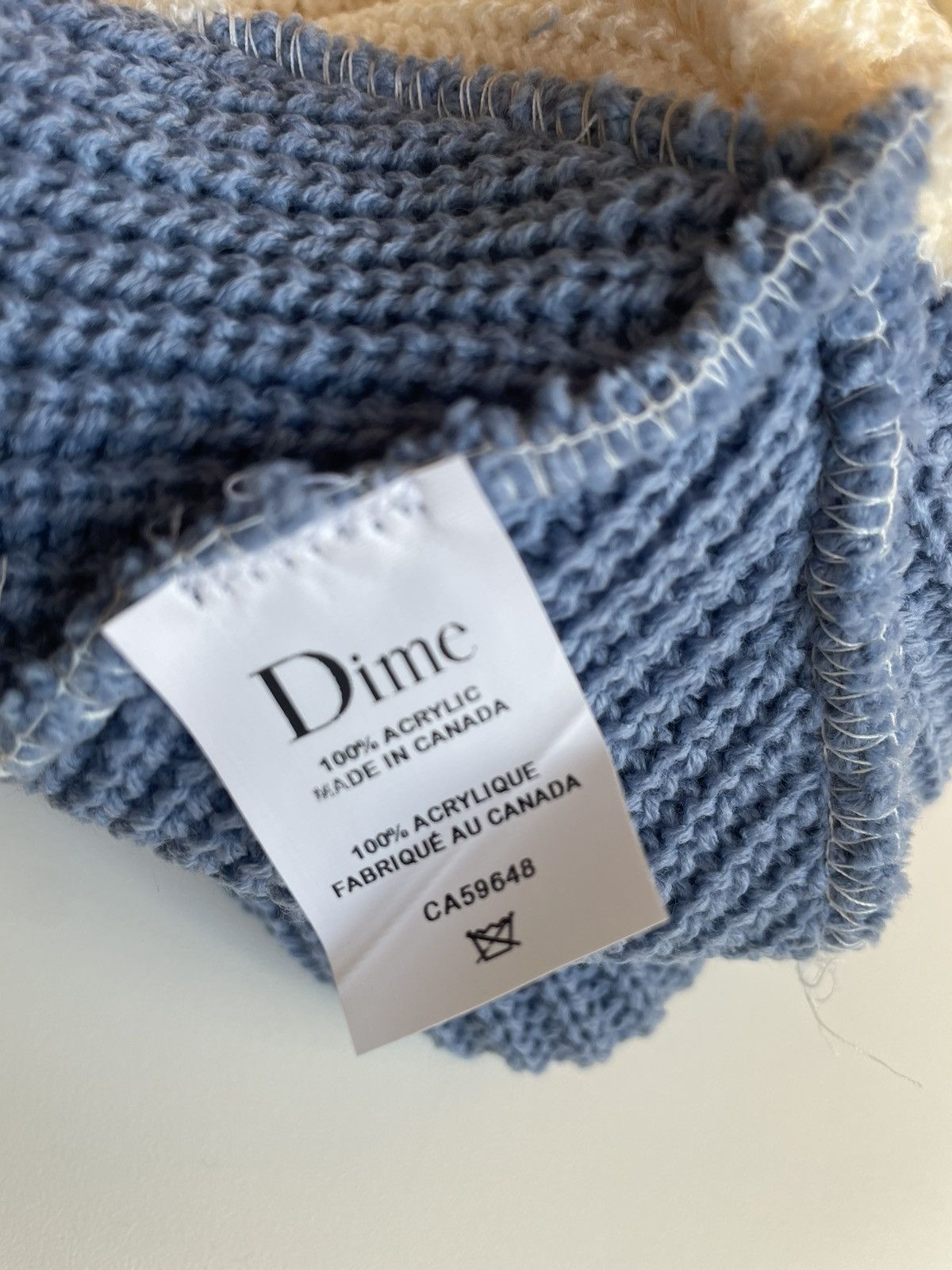 Dime Dime Split Beanie Blue/Beige Size ONE SIZE - 4 Thumbnail